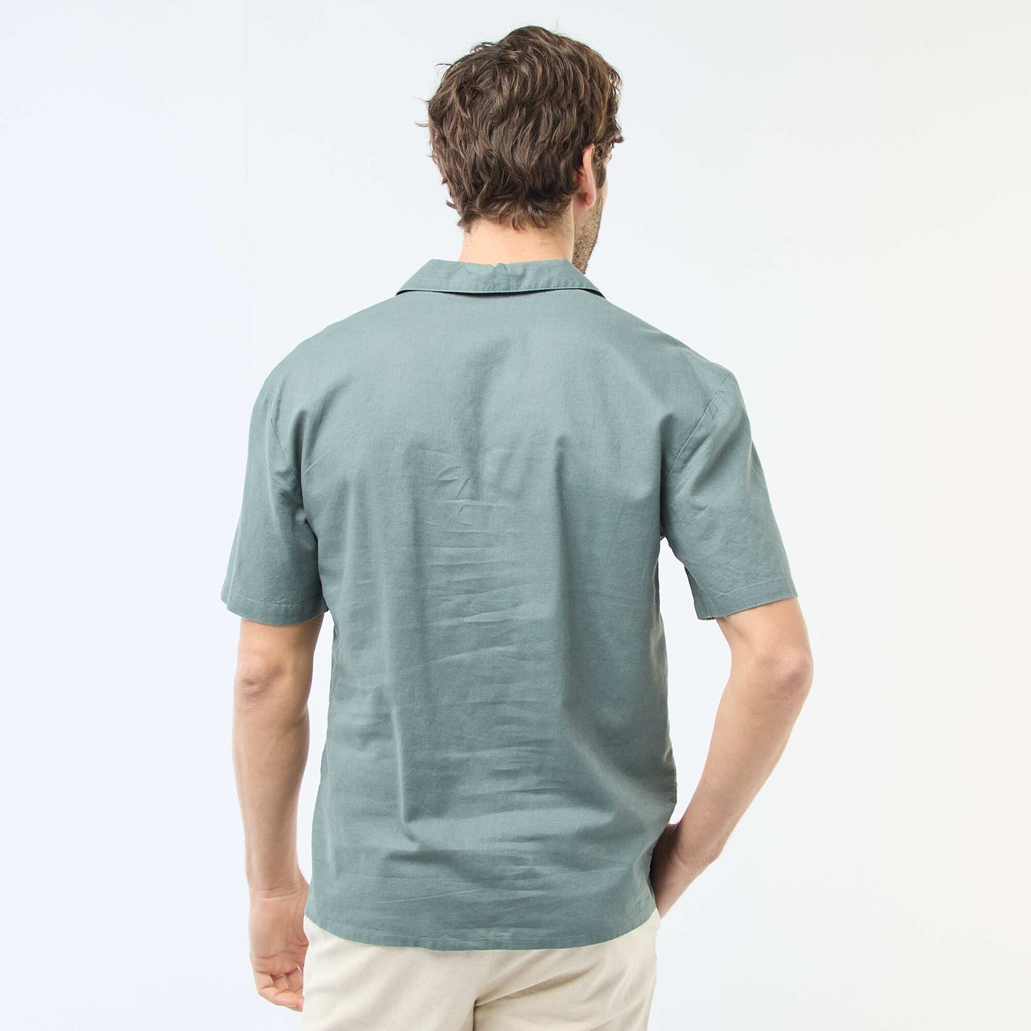 Chemise en lin mélangé KAKI