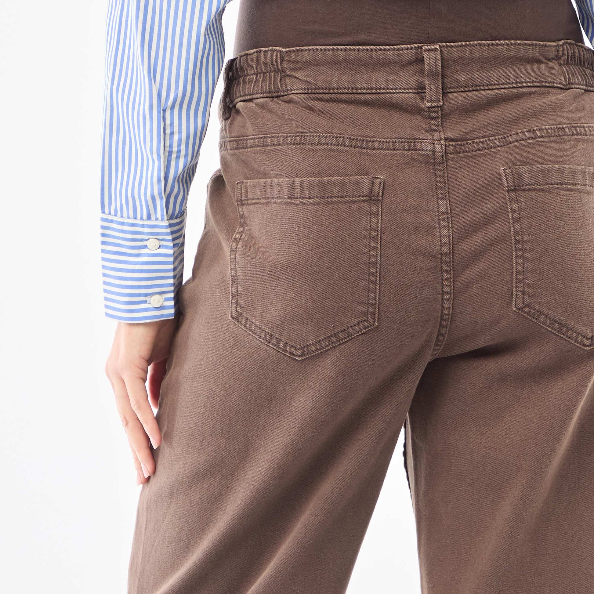 Pantalon de maternité wide leg MARRON