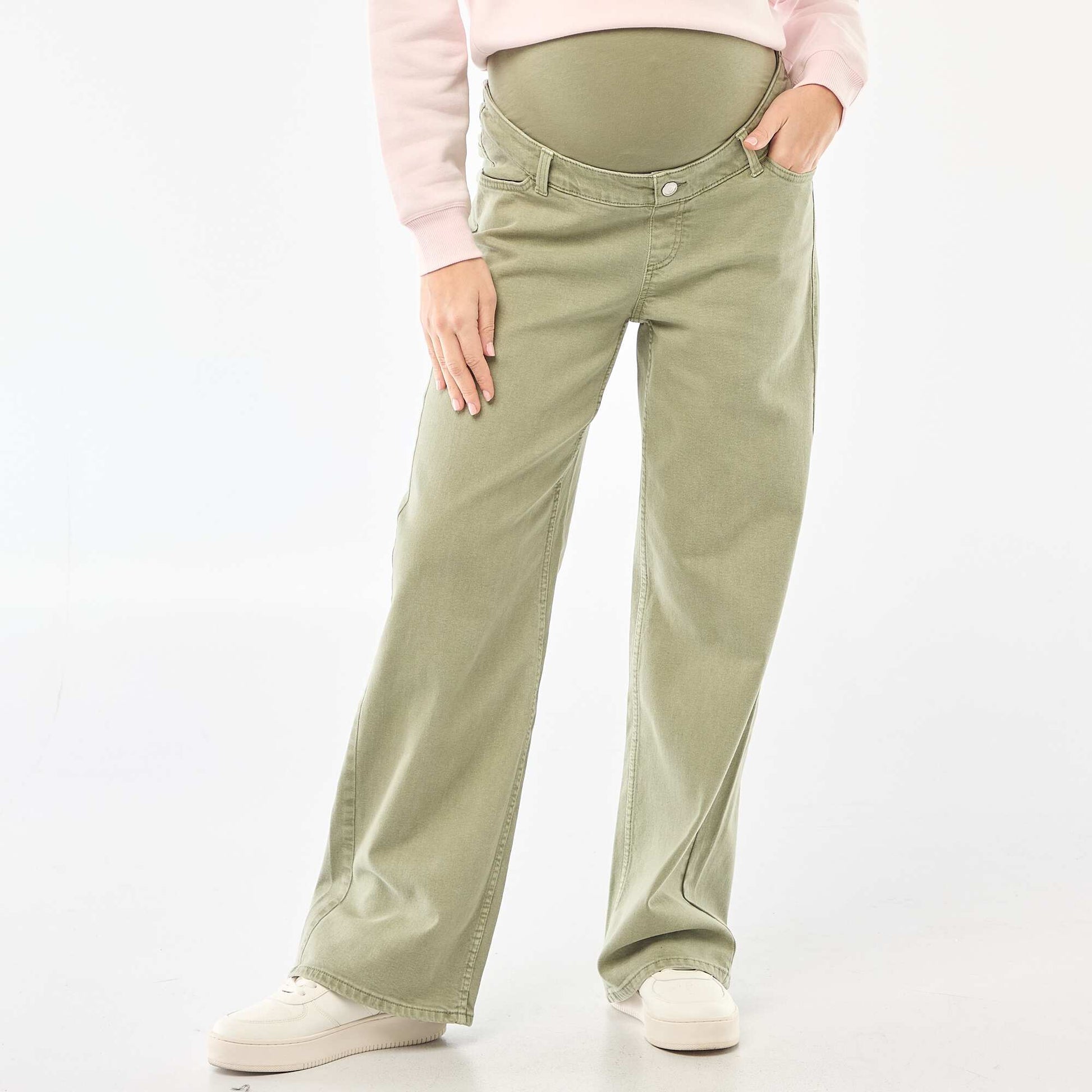 Pantalon de maternité wide leg KAKI