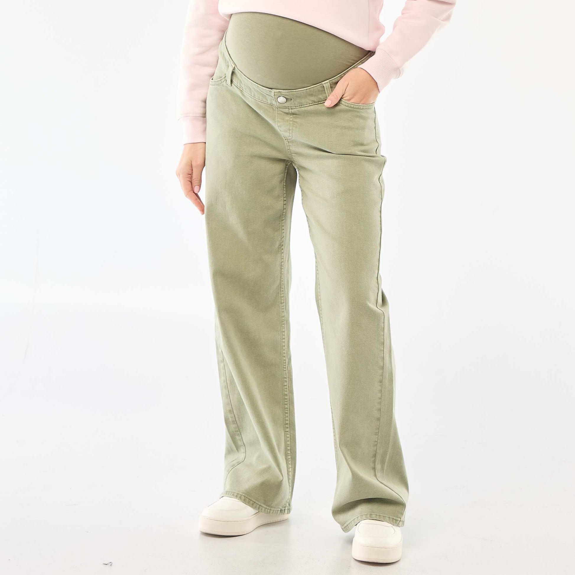 Pantalon de maternité wide leg KAKI