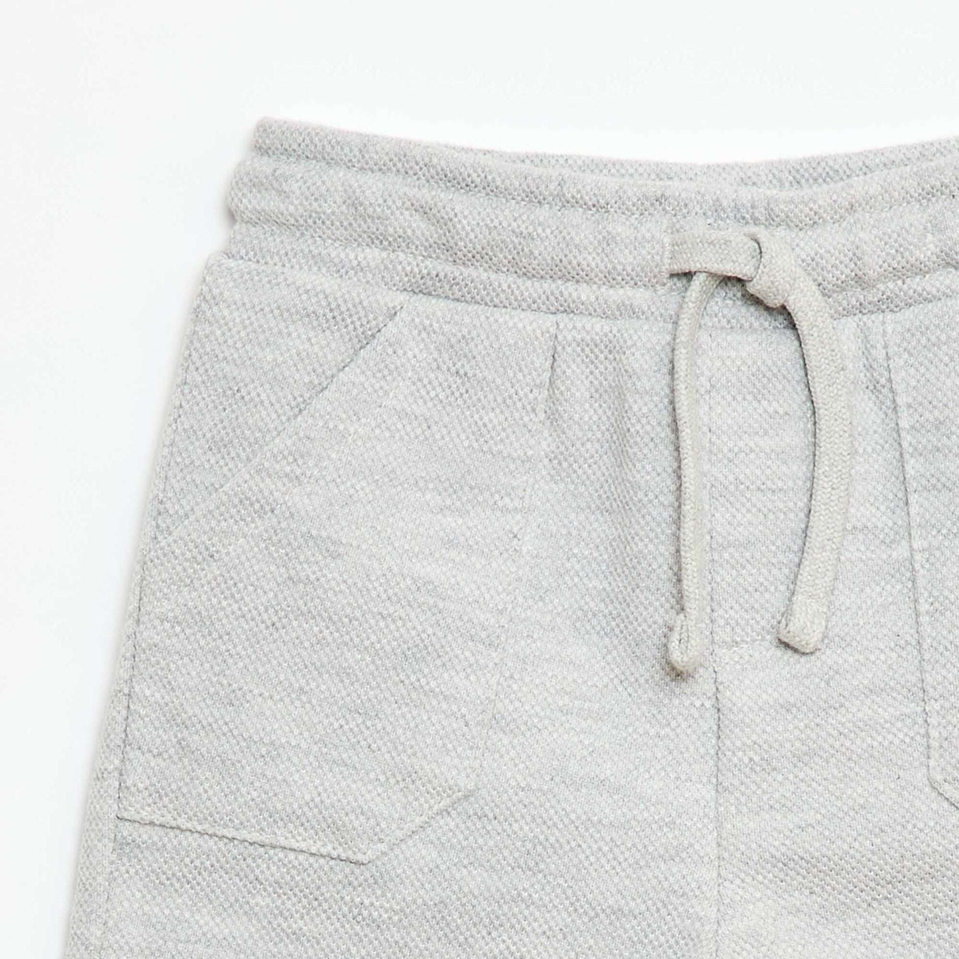 Pantalon relax en maille piquée GRIS