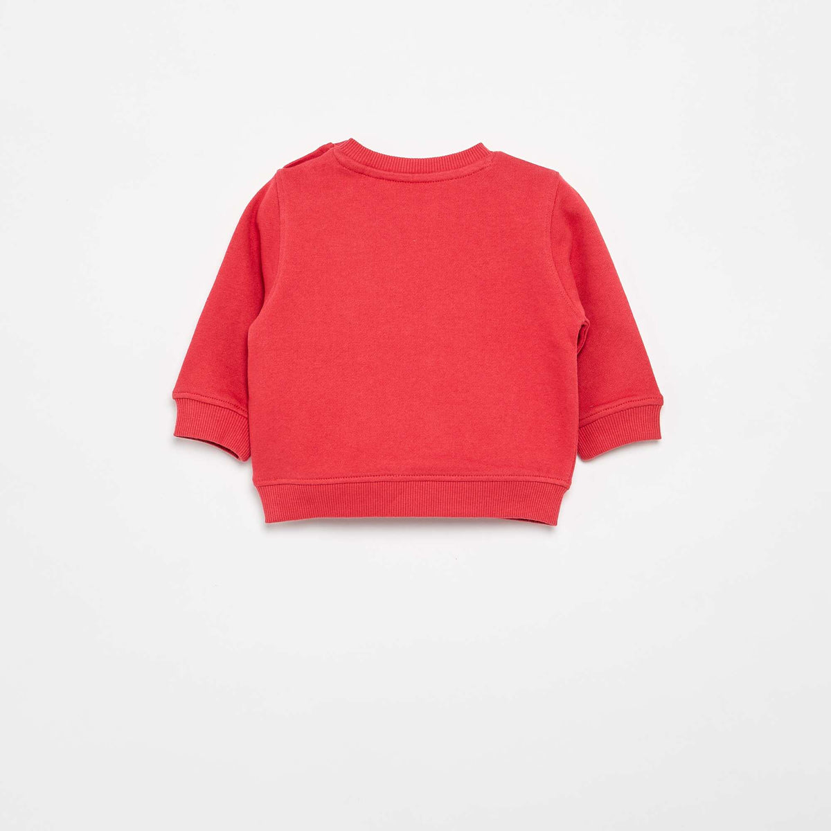 Sweat en molleton léger imprimé ROUGE