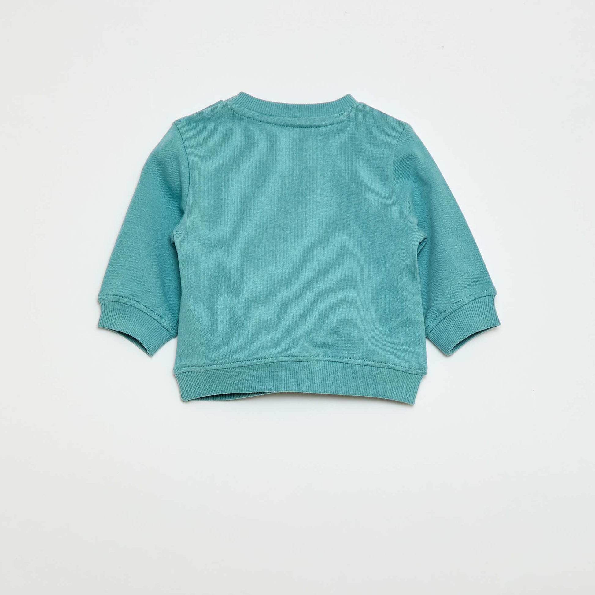 Sweat en molleton léger imprimé BLEU