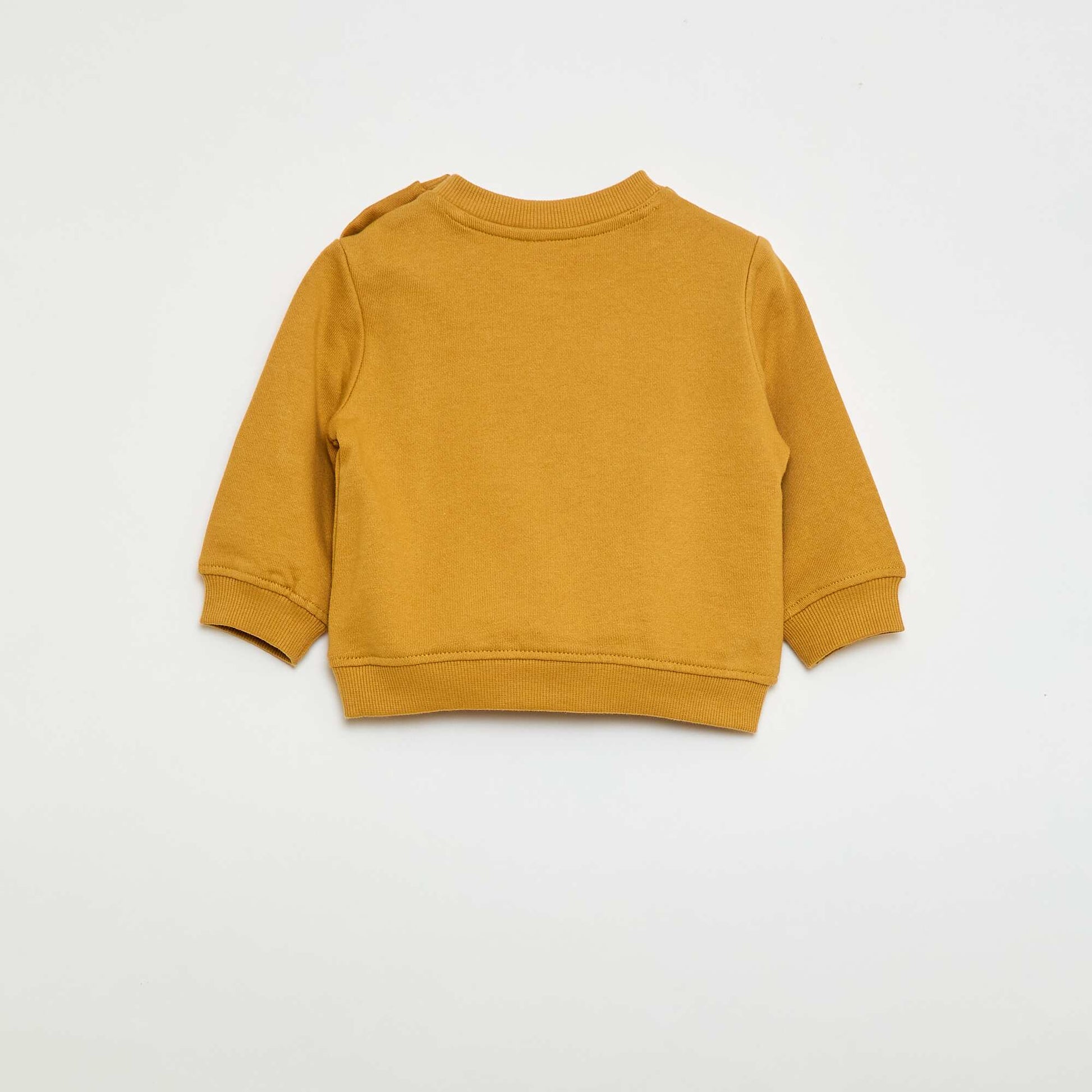 Sweat en molleton léger imprimé JAUNE