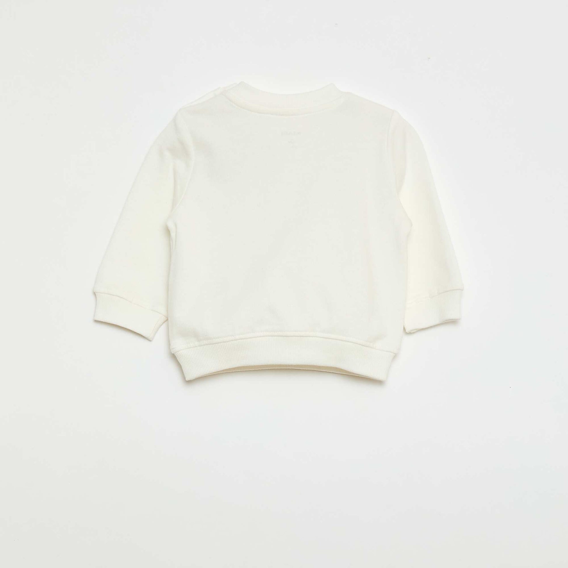 Sweat en molleton léger imprimé BLANC