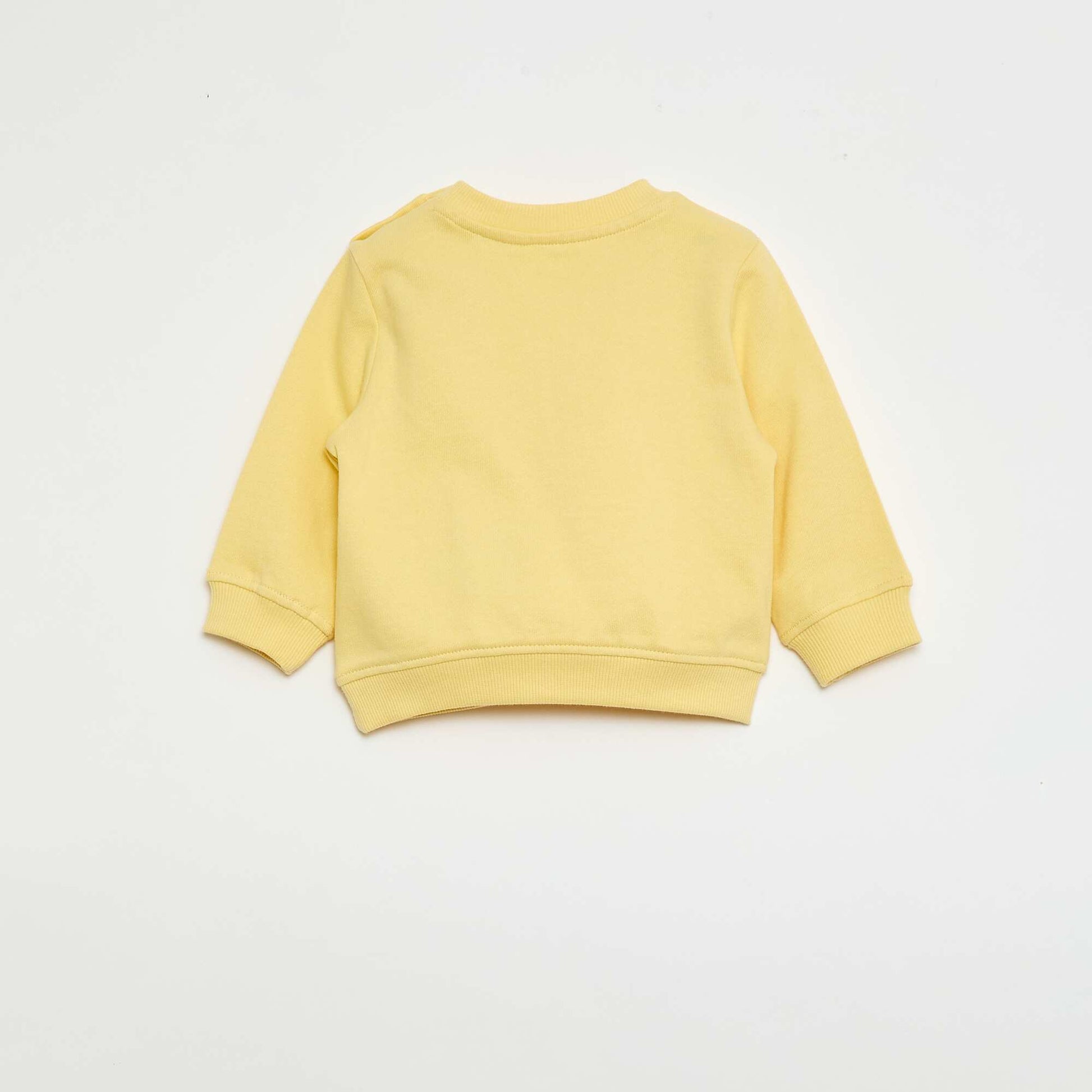 Sweat en molleton léger imprimé JAUNE