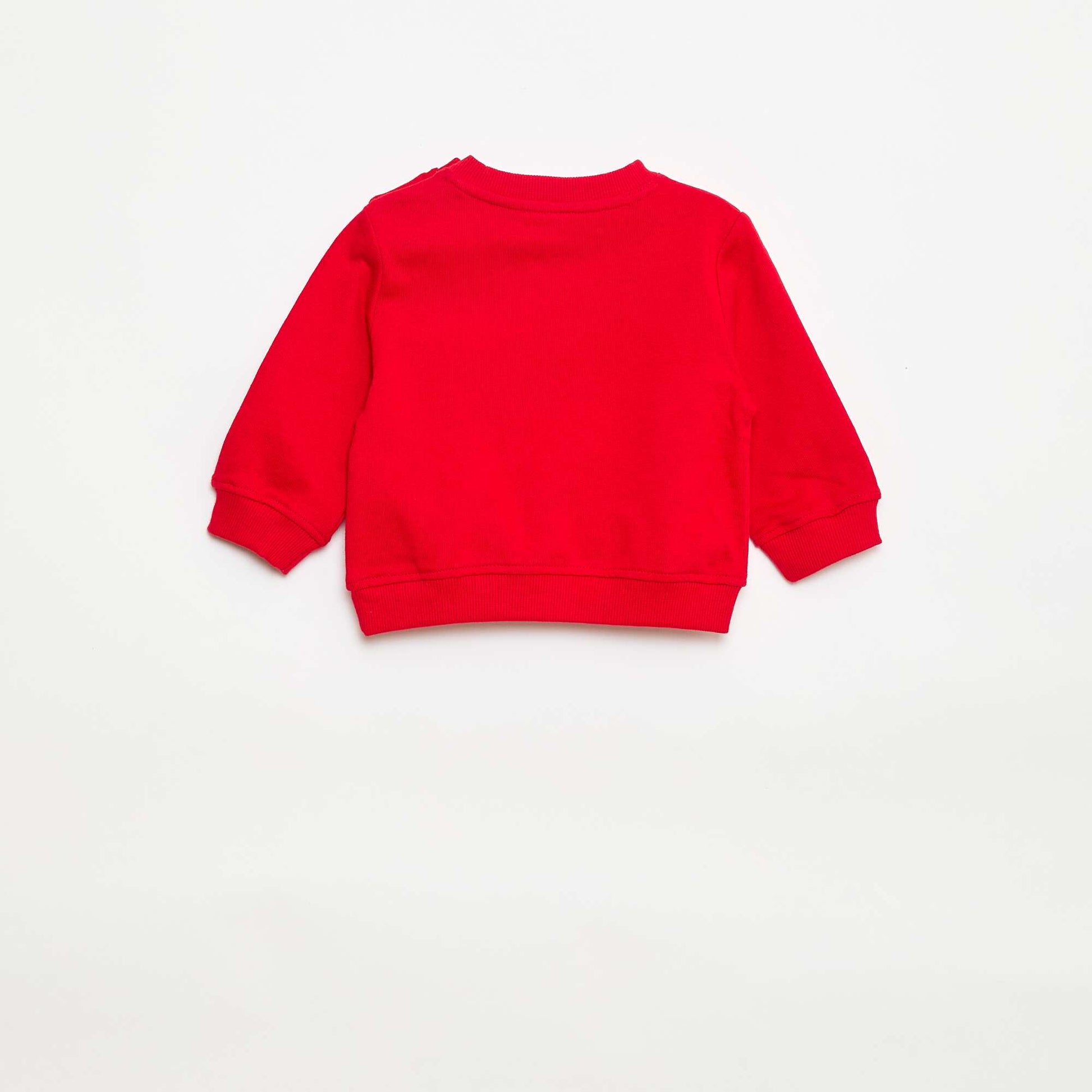 Sweat en molleton léger imprimé ROUGE