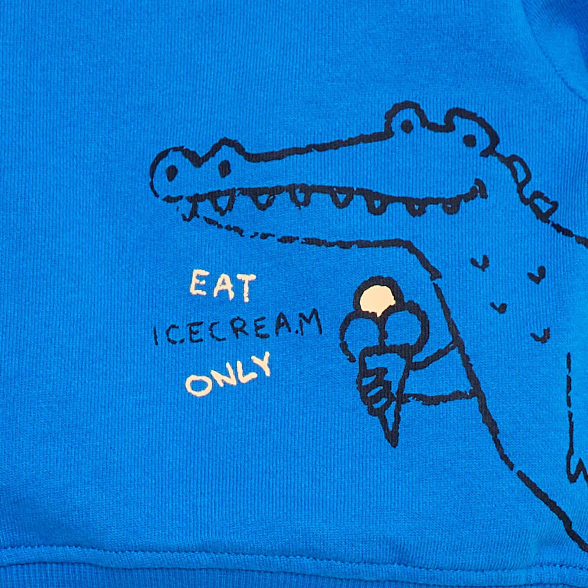 Sweat en molleton léger imprimé BLEU