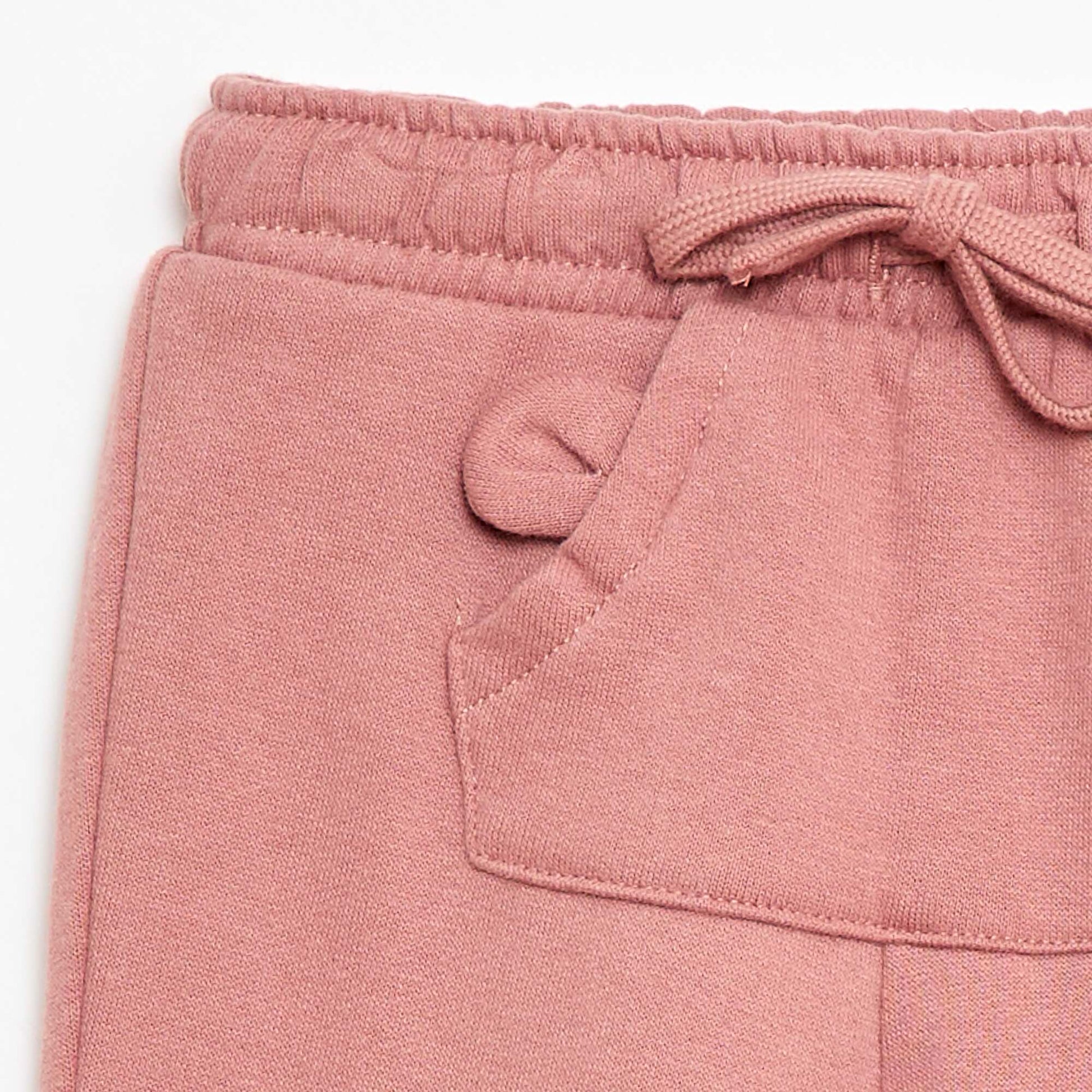 Jogging en molleton avec poche kangourou avec oreilles fantaisies ROSE