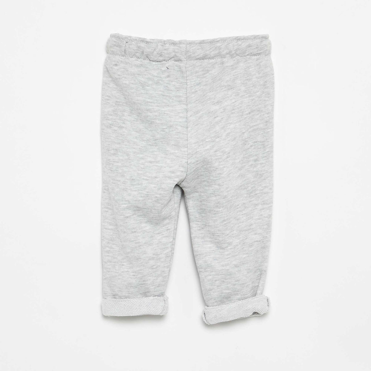 Pantalon jogging en molleton non gratté GRIS