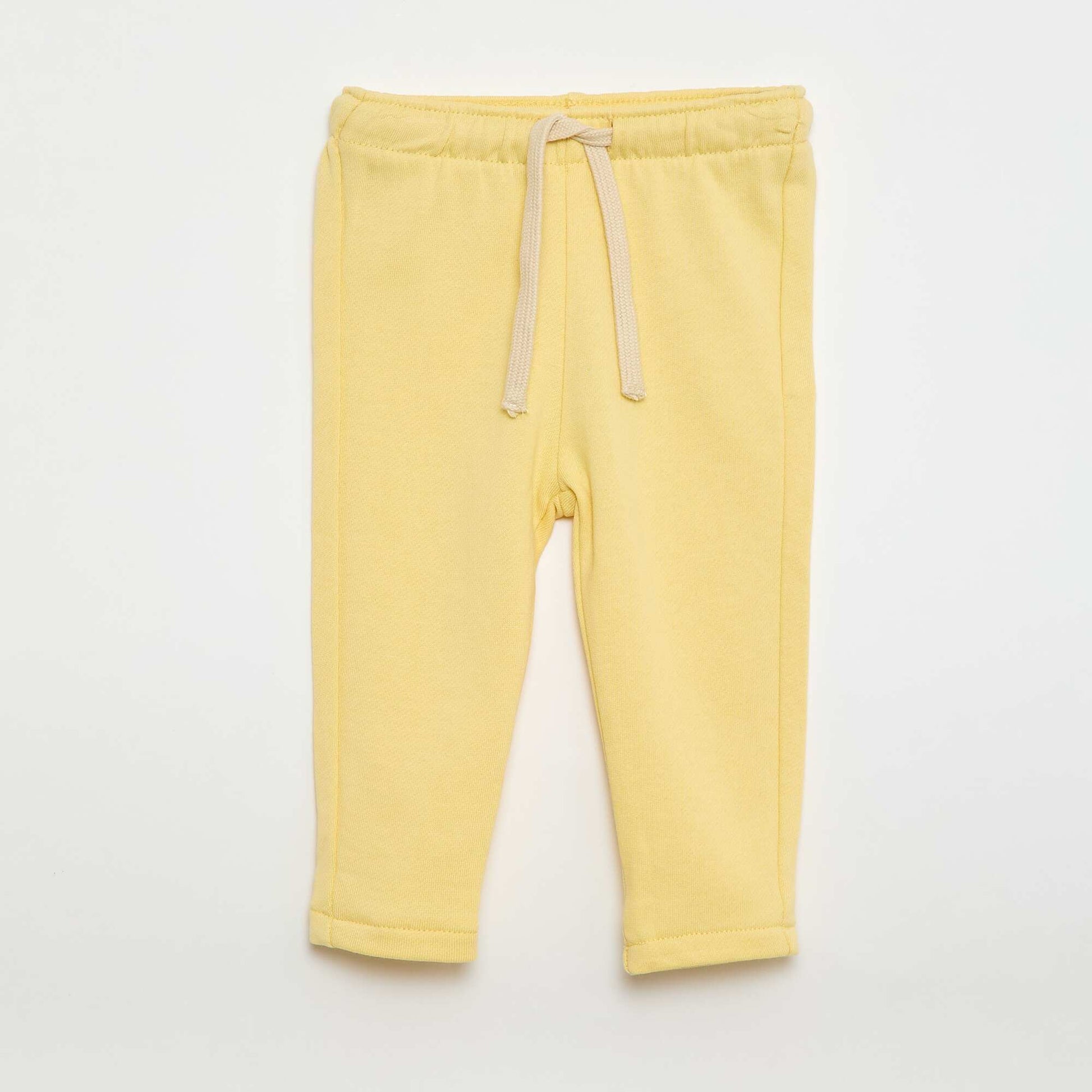 Pantalon jogging en french terry JAUNE