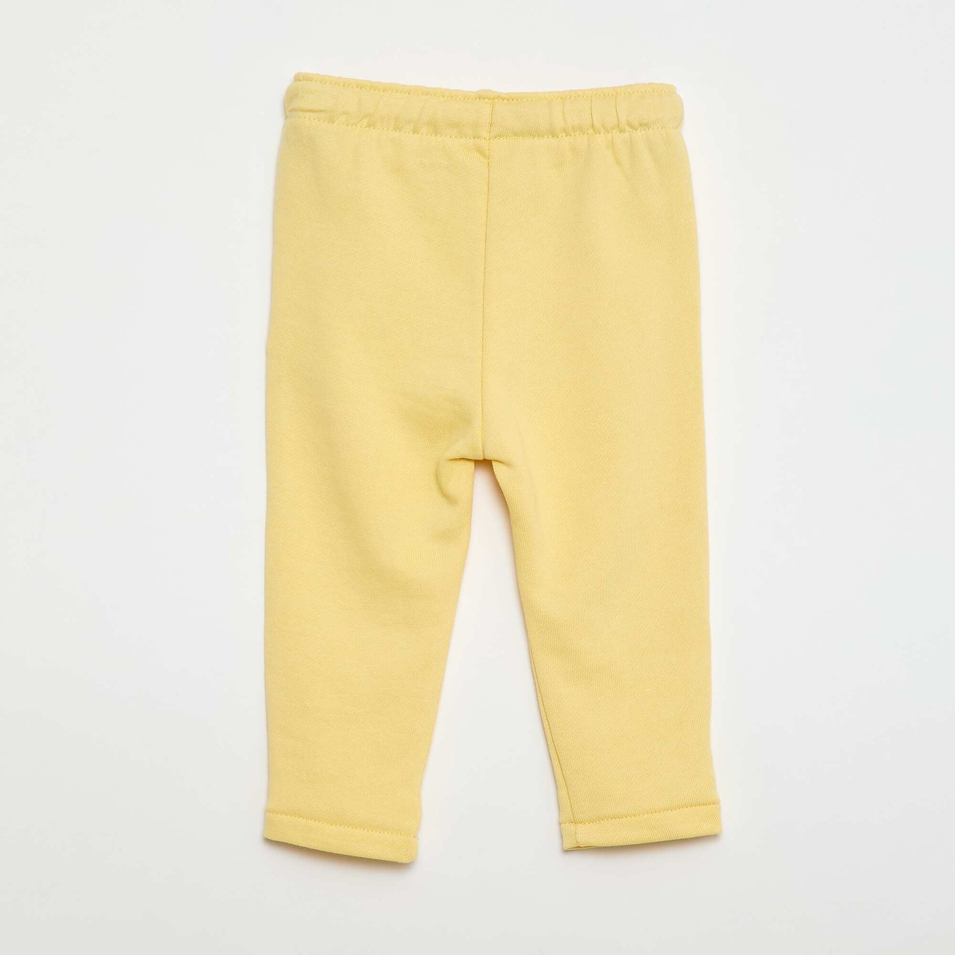 Pantalon jogging en french terry JAUNE