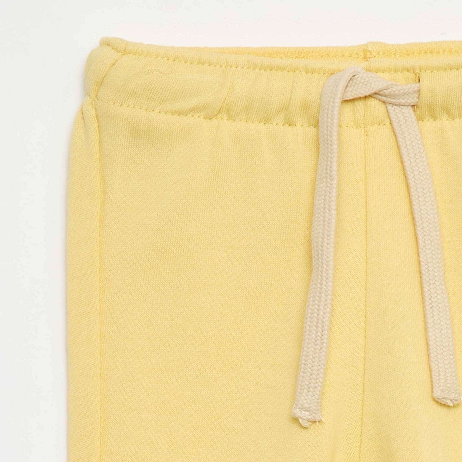 Pantalon jogging en french terry JAUNE
