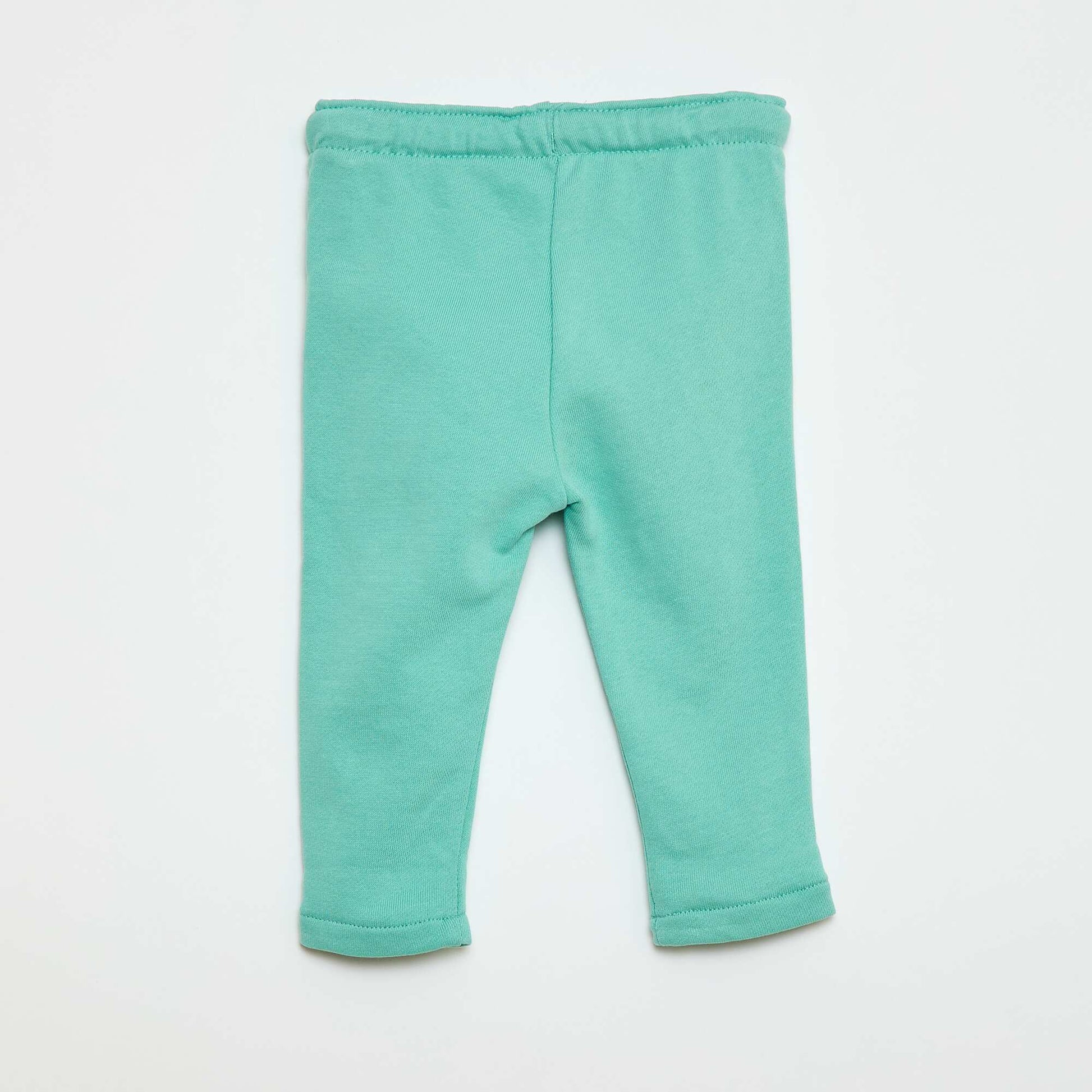 Pantalon jogging en french terry VERT