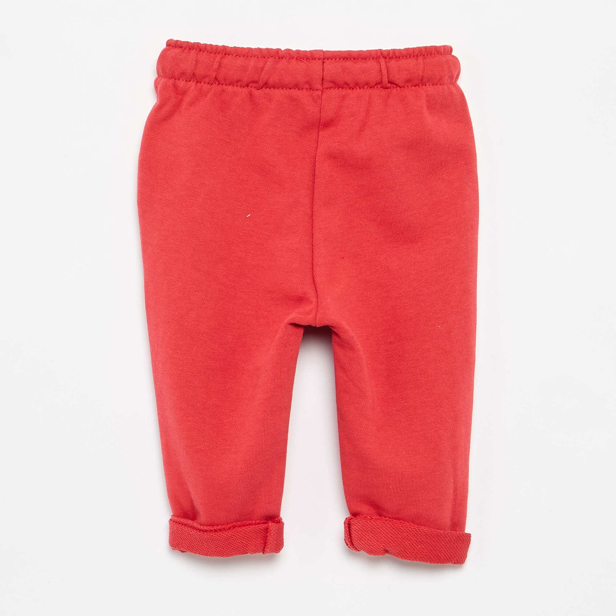 Pantalon jogging en molleton non gratté ROUGE