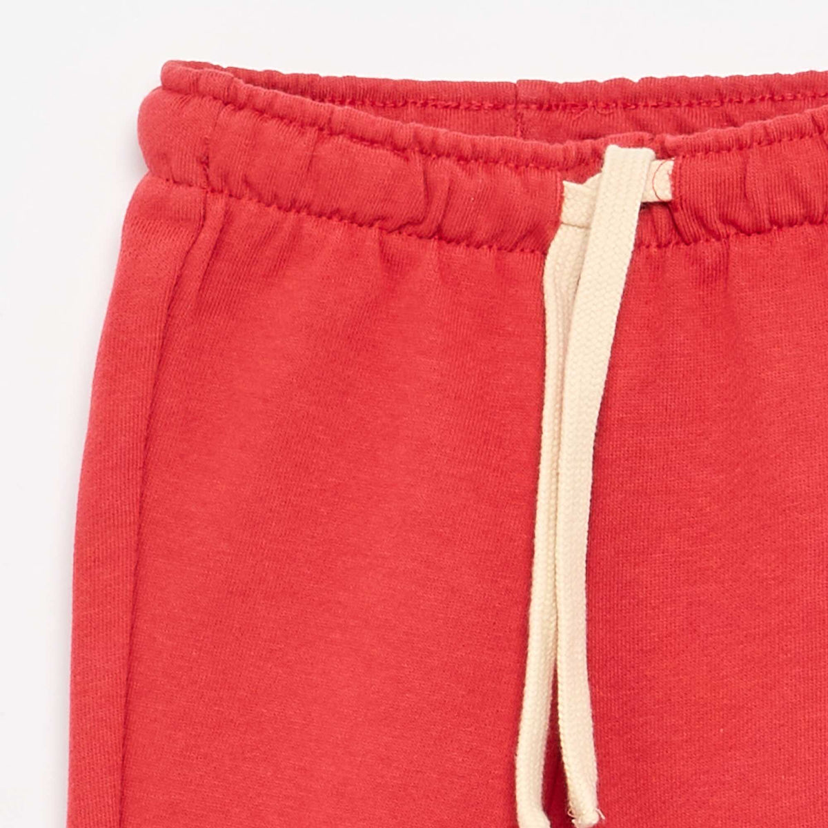 Pantalon jogging en molleton non gratté ROUGE