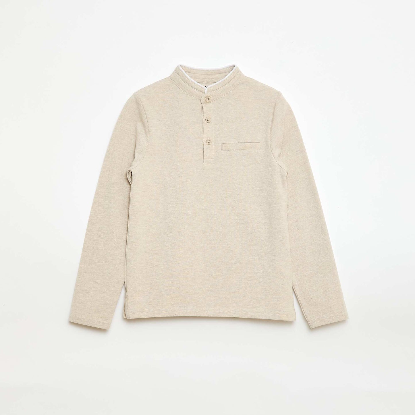 Polo en coton piqué BEIGE