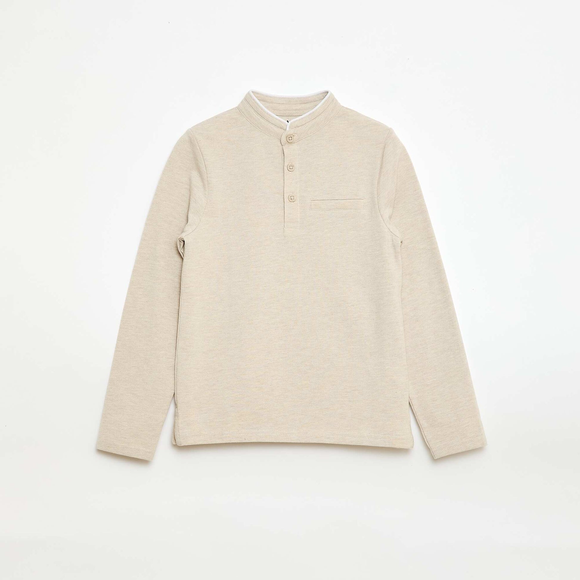 Polo en coton piqué BEIGE