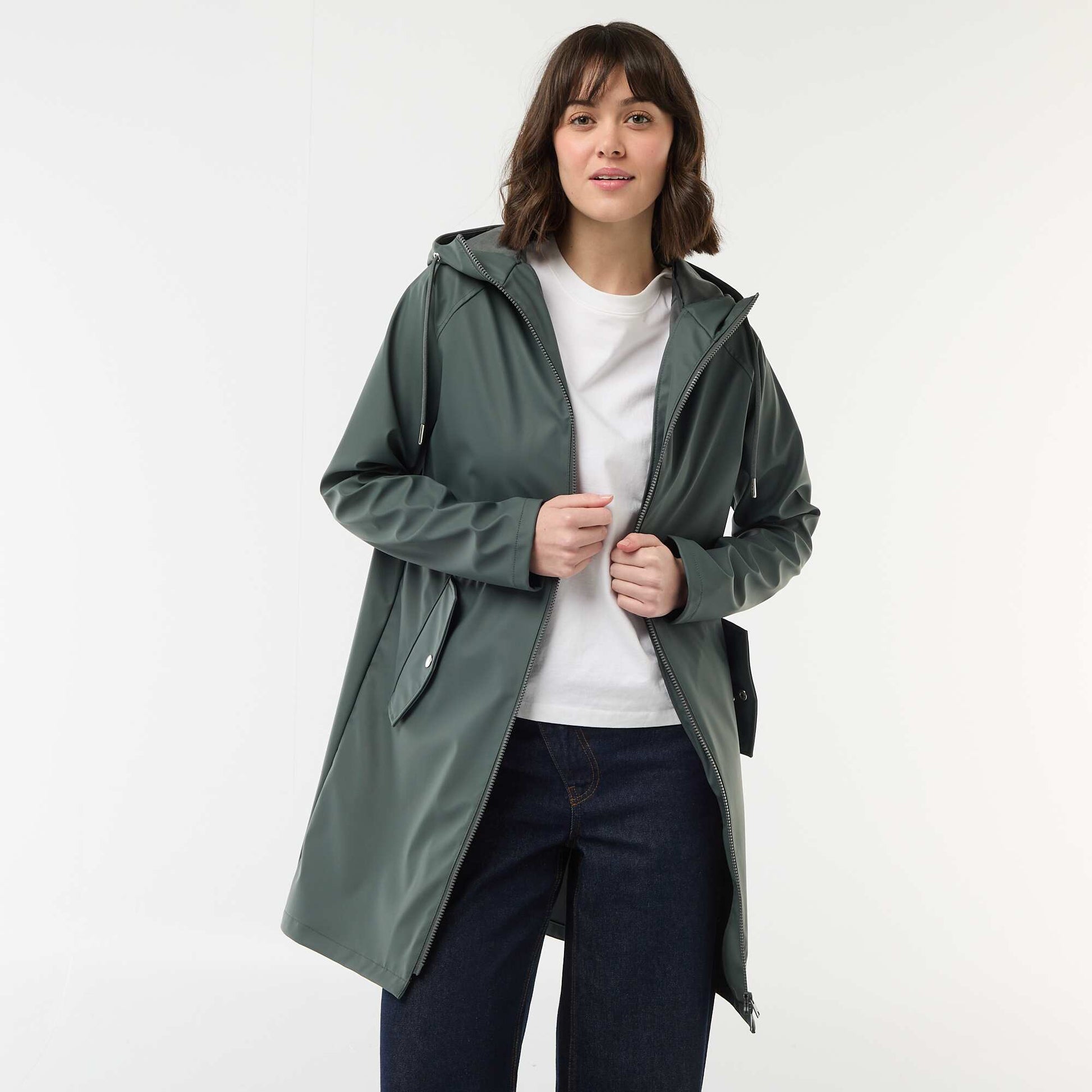 Parka gummy à capuche KAKI