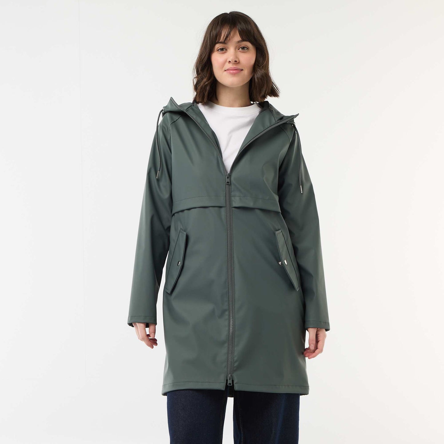 Parka gummy à capuche KAKI