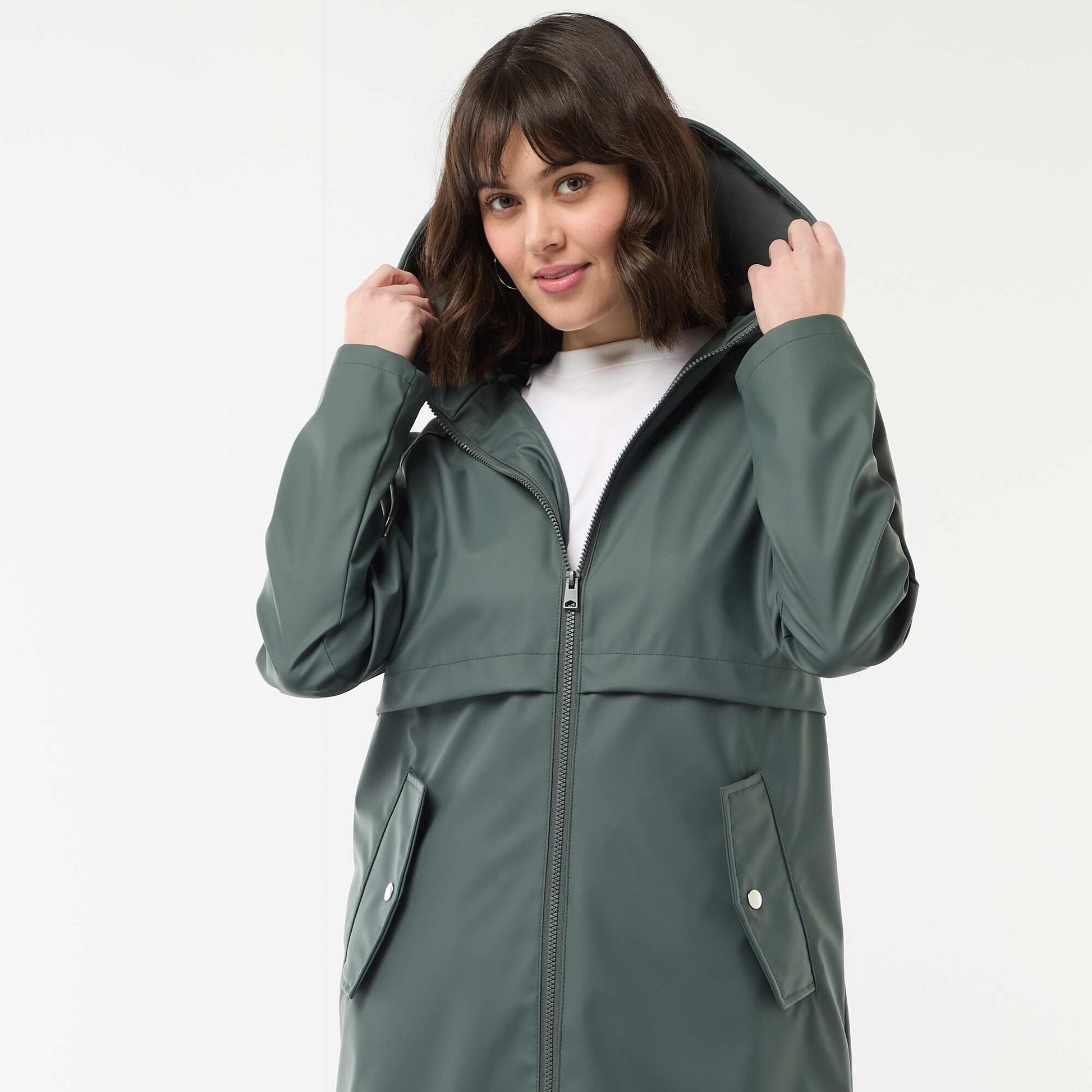 Parka gummy à capuche KAKI