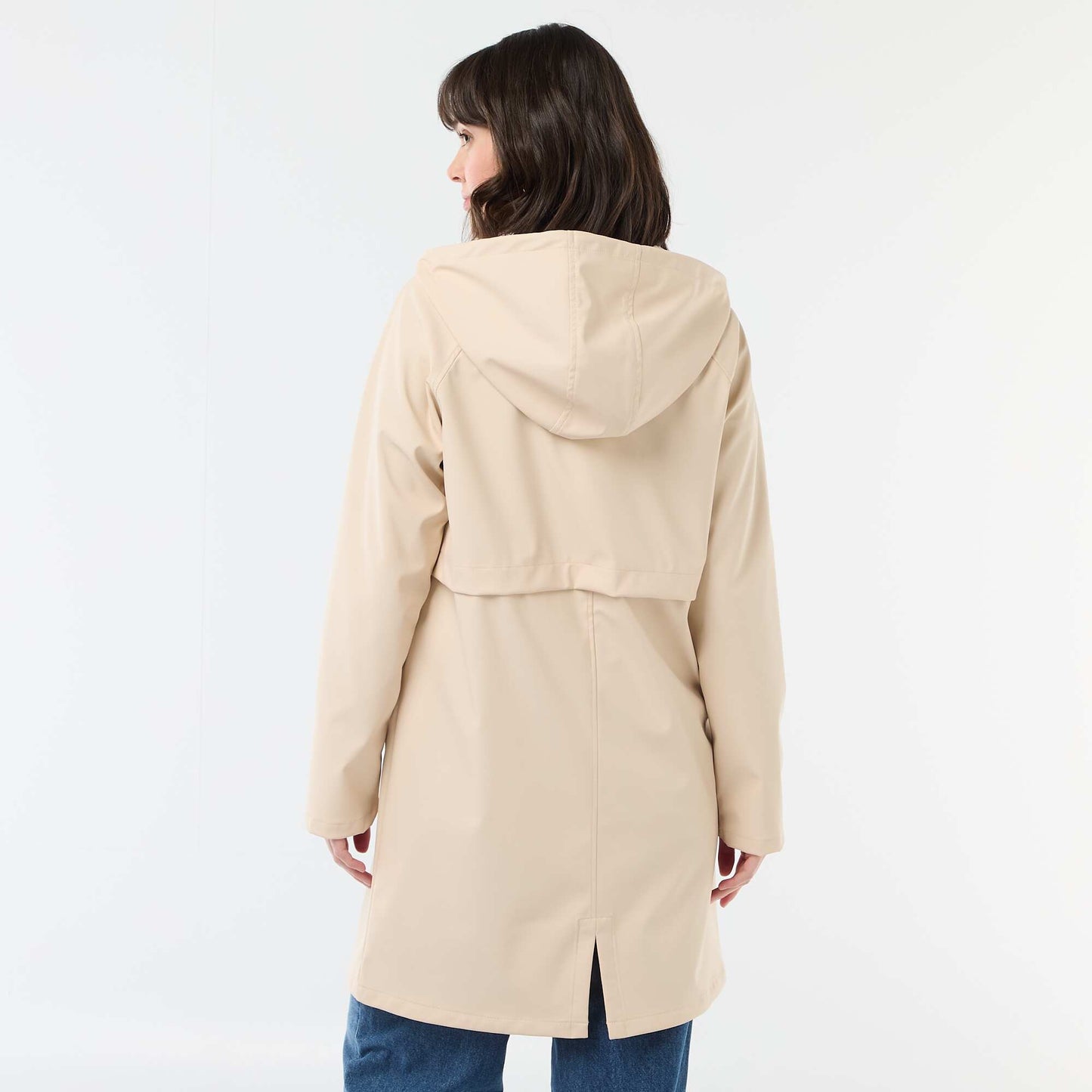 Parka gummy à capuche BEIGE