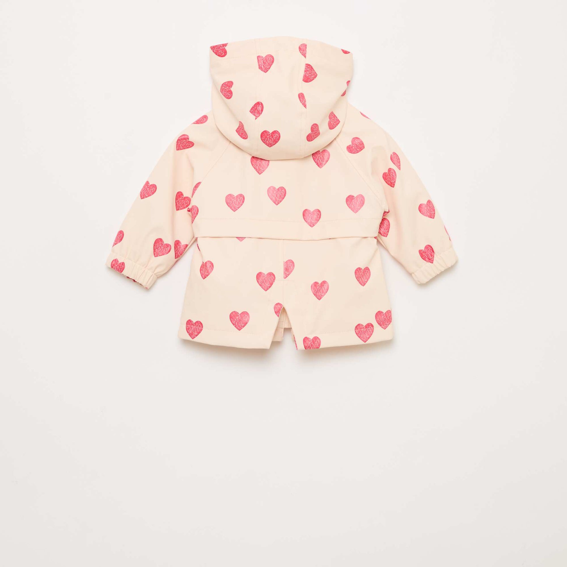 Parka en caoutchouc à capuche ROSE