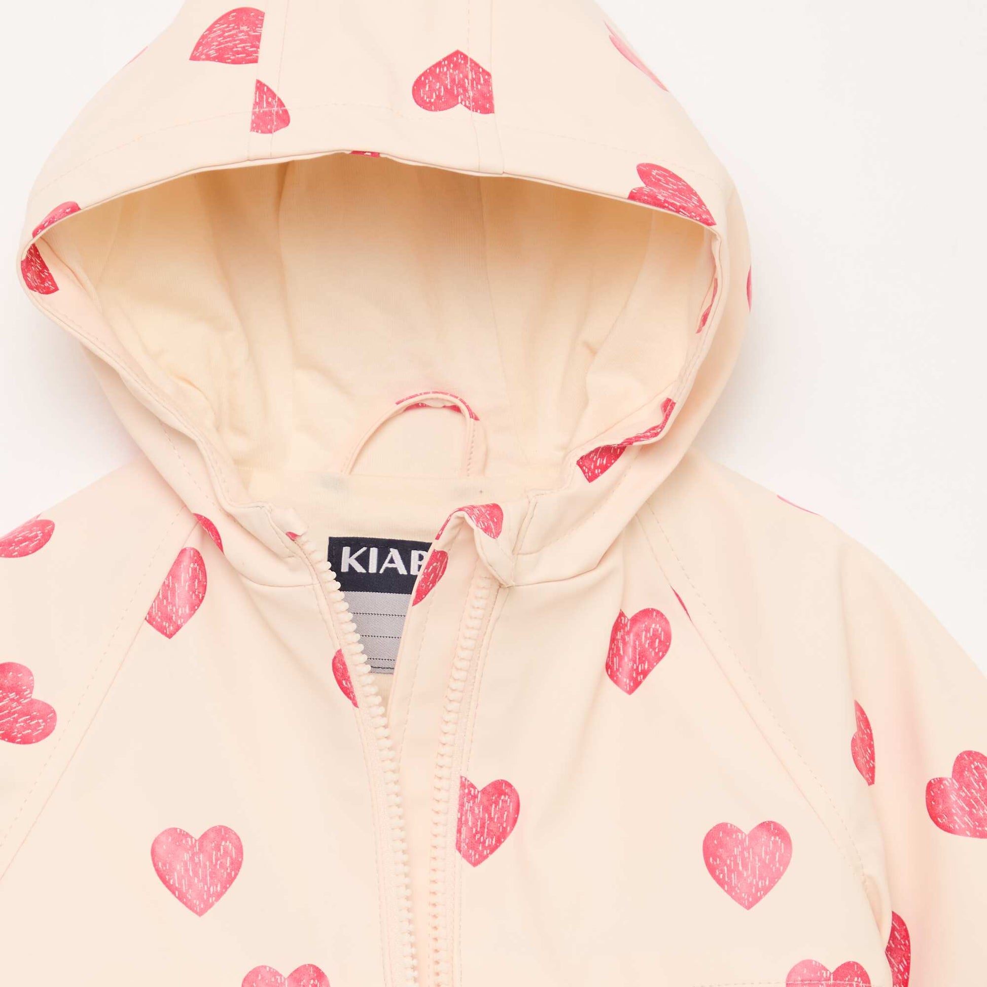 Parka en caoutchouc à capuche ROSE