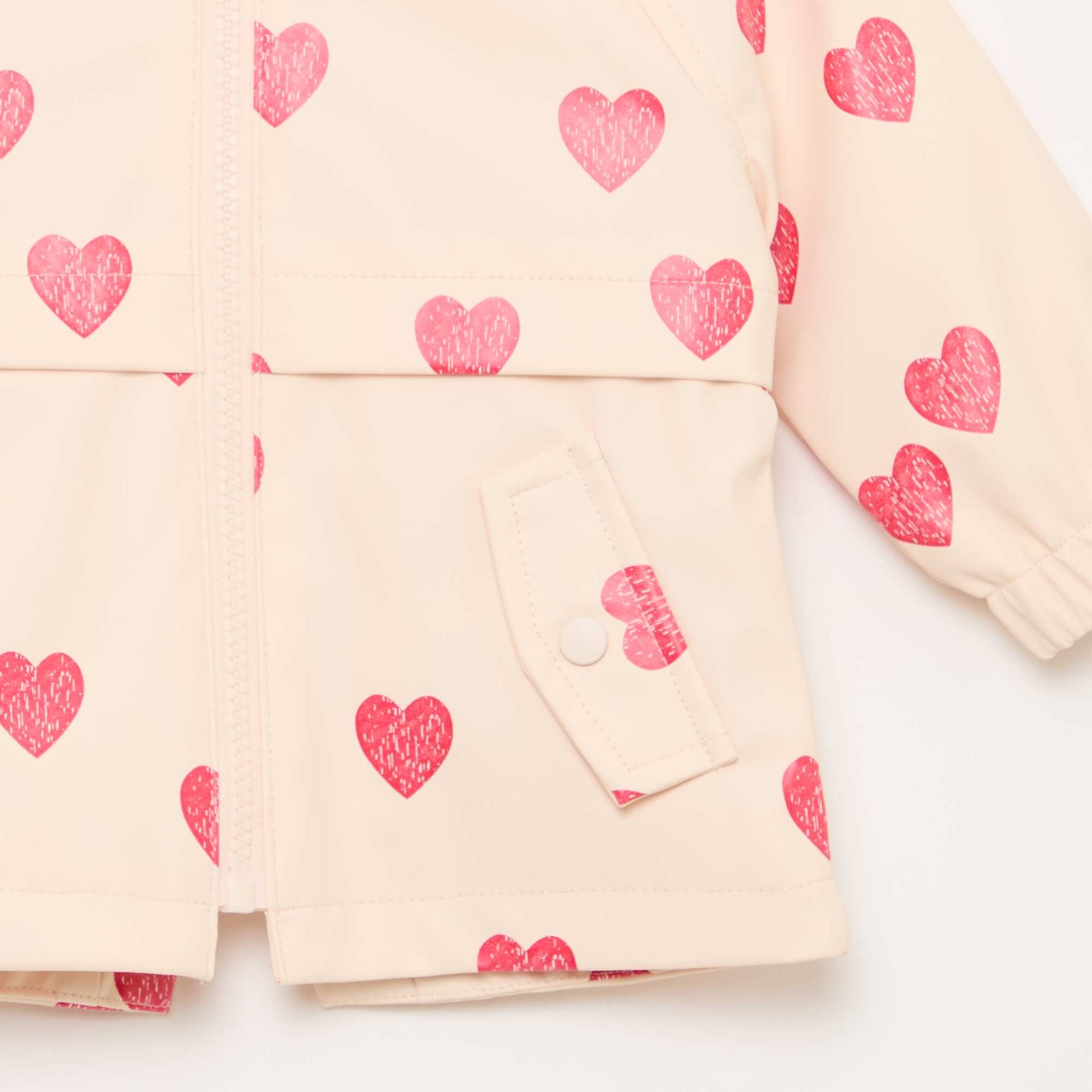 Parka en caoutchouc à capuche ROSE