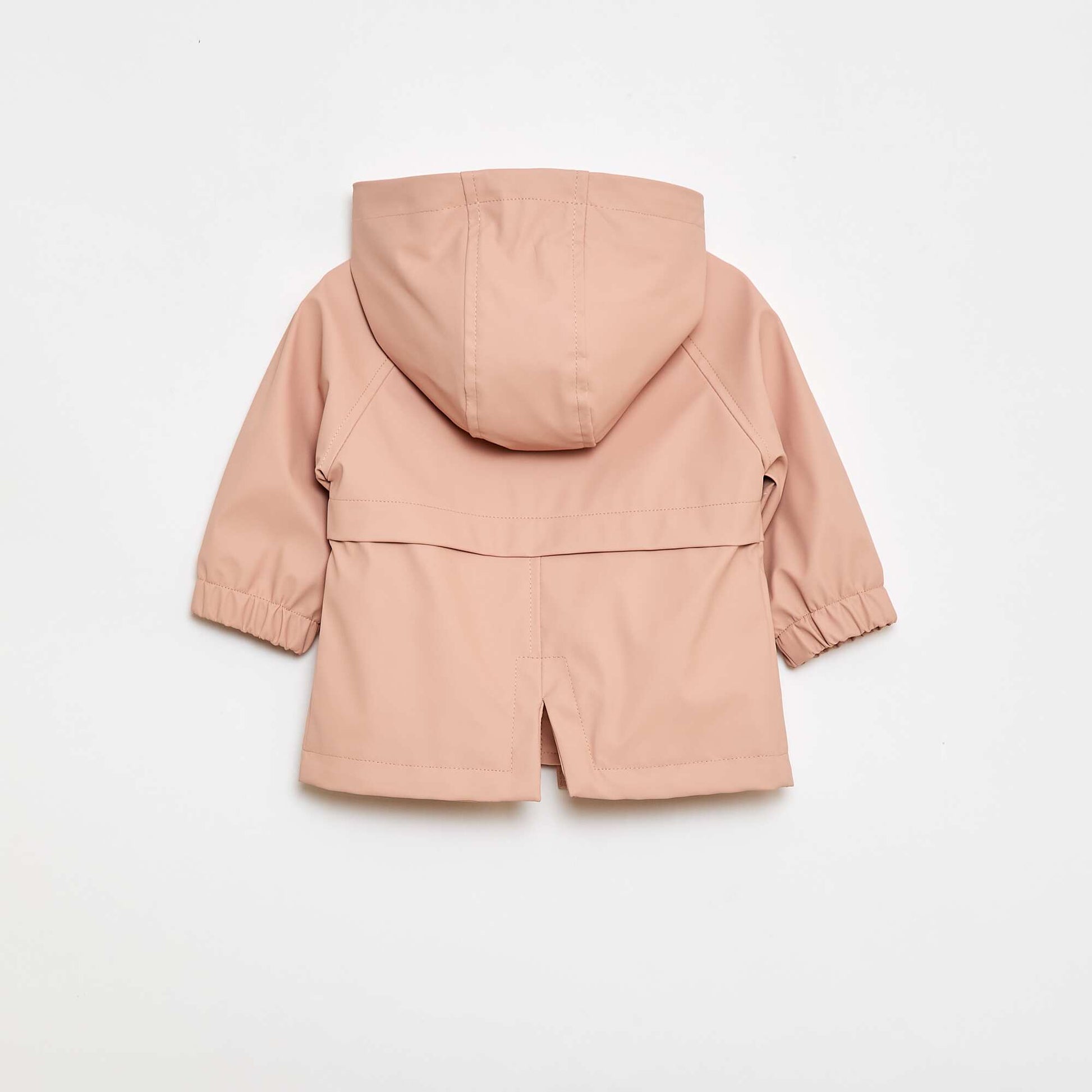 Parka en caoutchouc à capuche ROSE