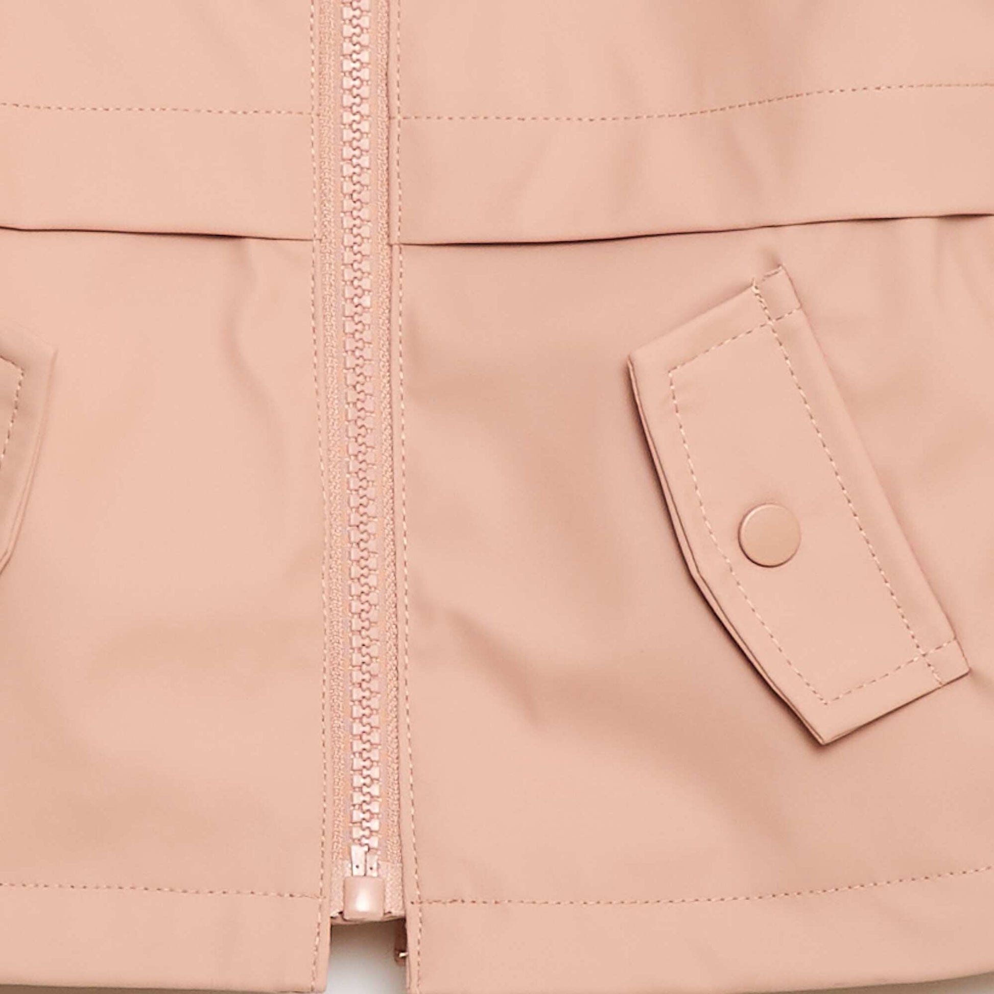 Parka en caoutchouc à capuche ROSE