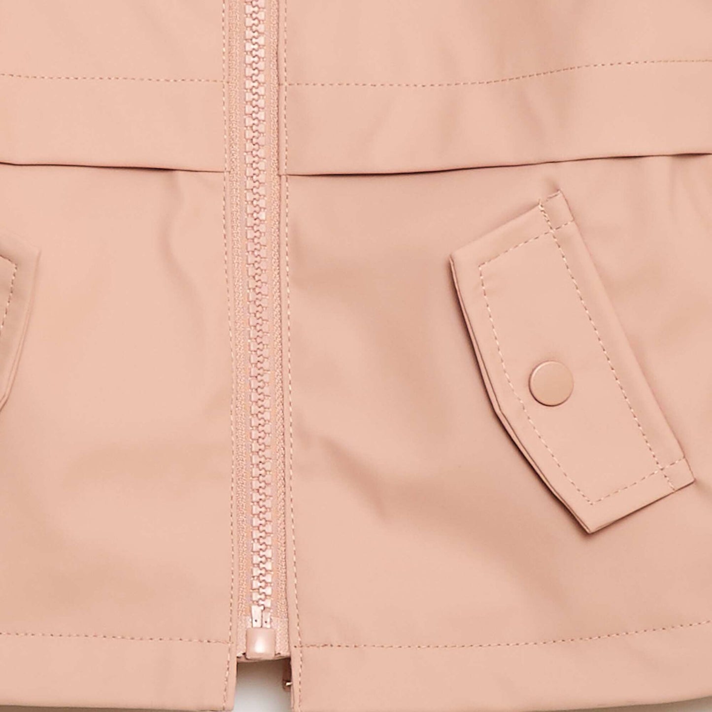 Parka en caoutchouc à capuche ROSE