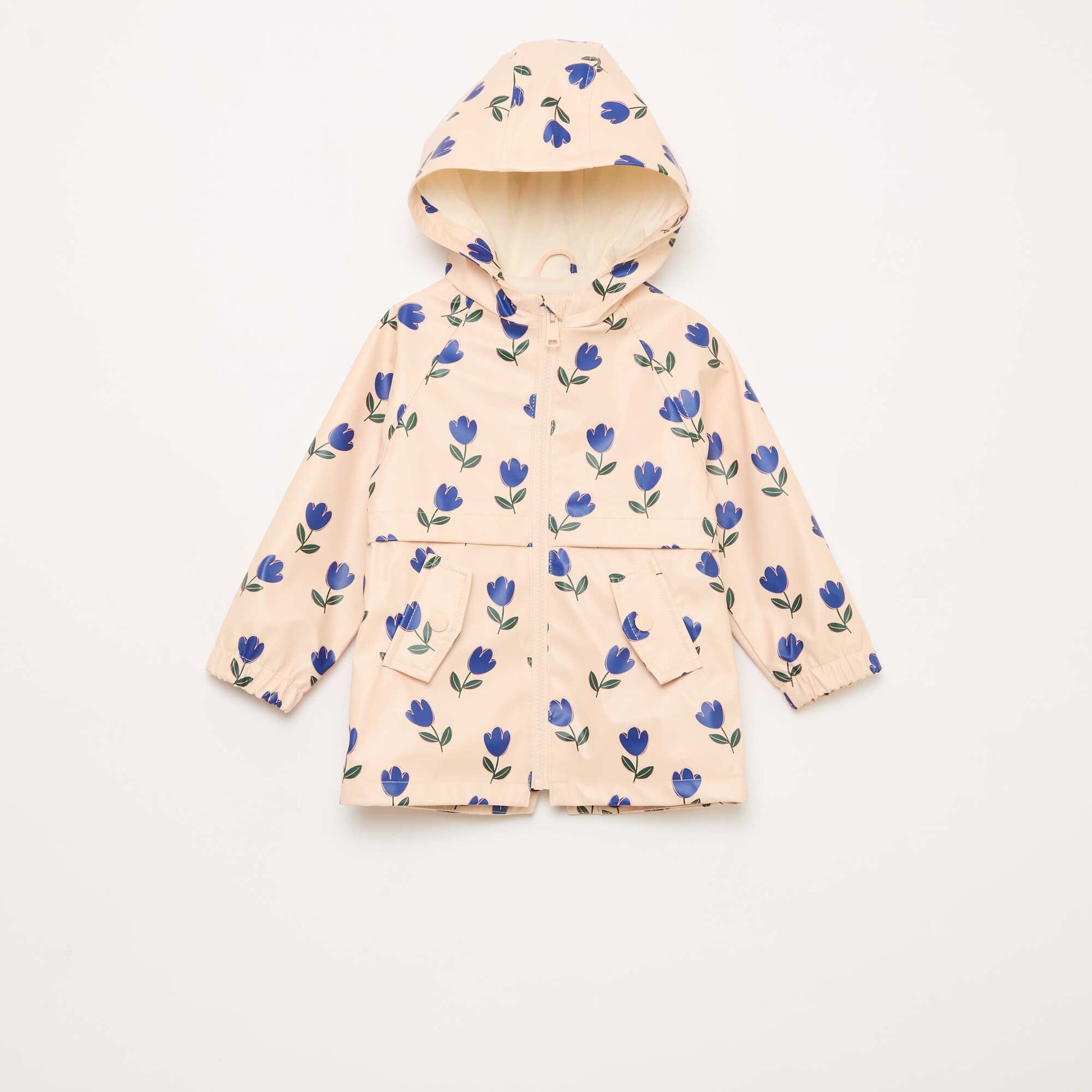 Parka en caoutchouc à capuche ROSE