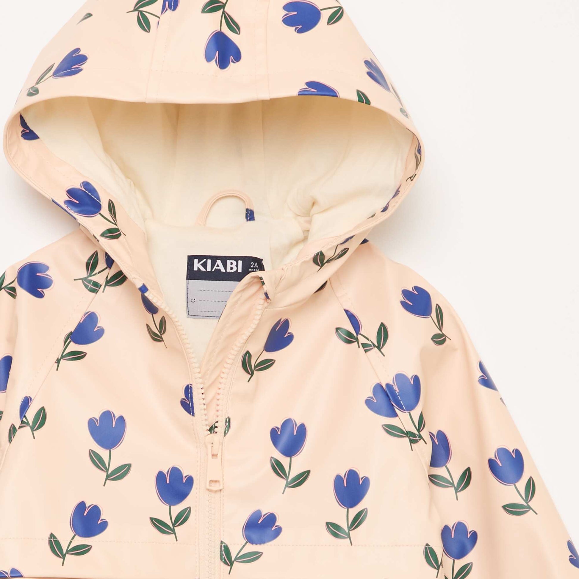 Parka en caoutchouc à capuche ROSE