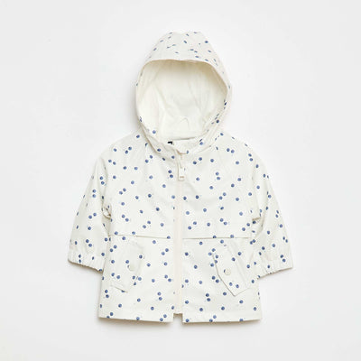 Parka en caoutchouc à capuche BLANC