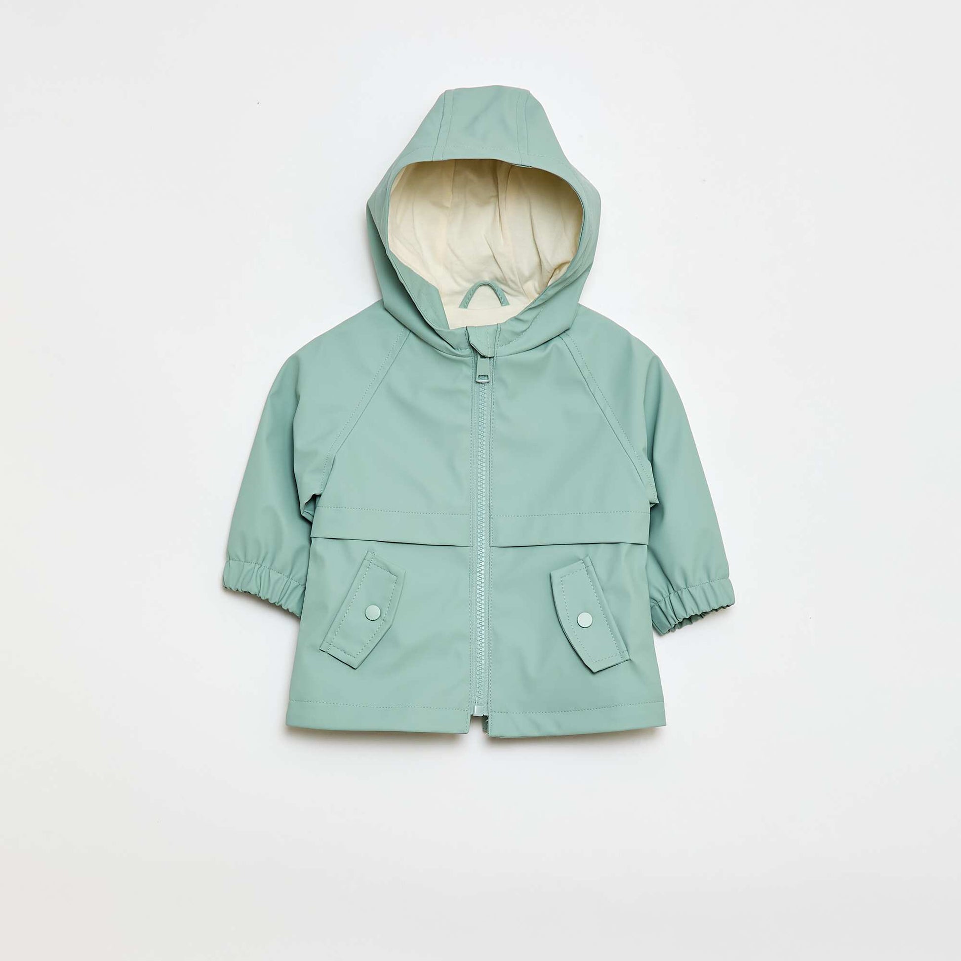 Parka en caoutchouc à capuche VERT