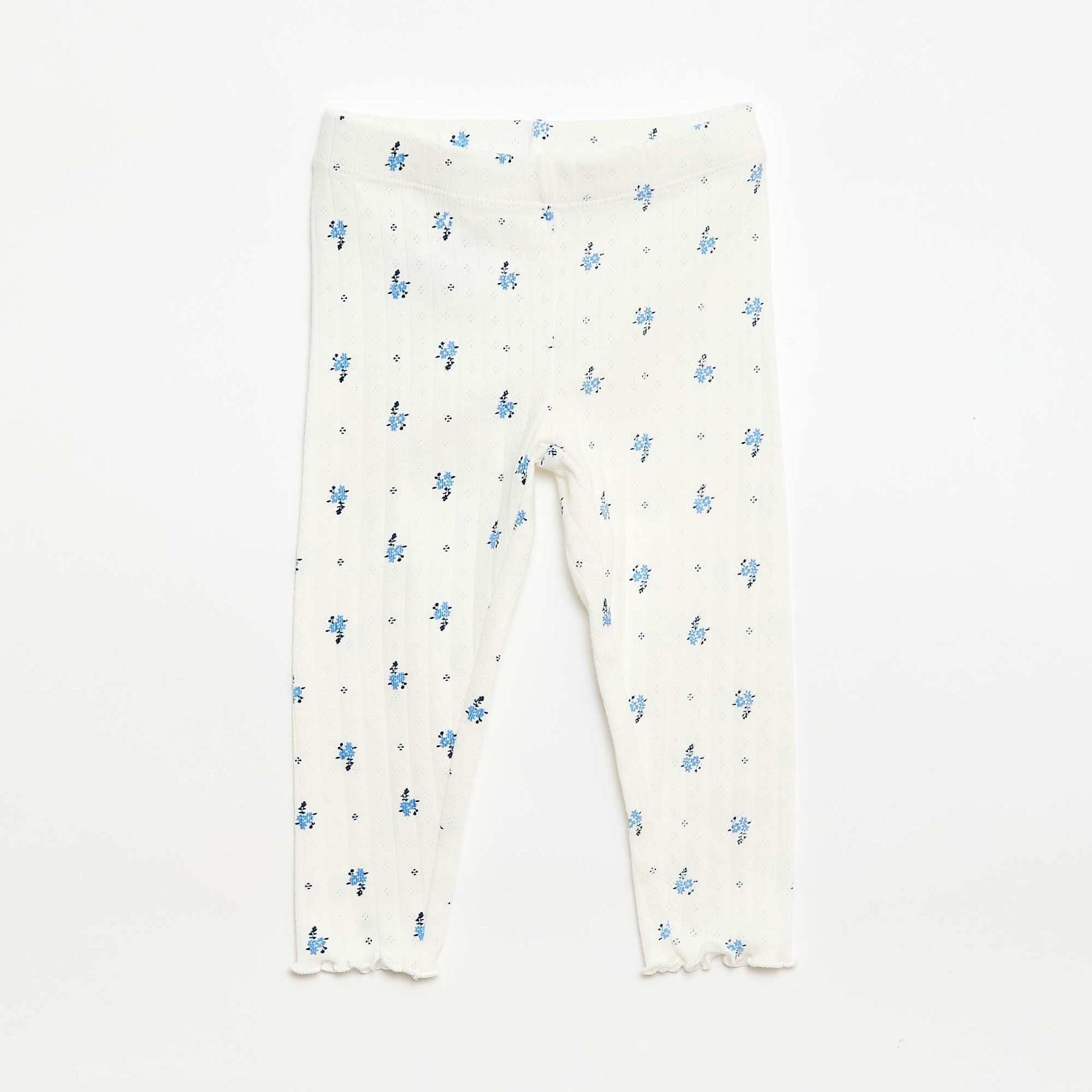 Ensemble pyjama en maille pointelle - 2 pièces BEIGE