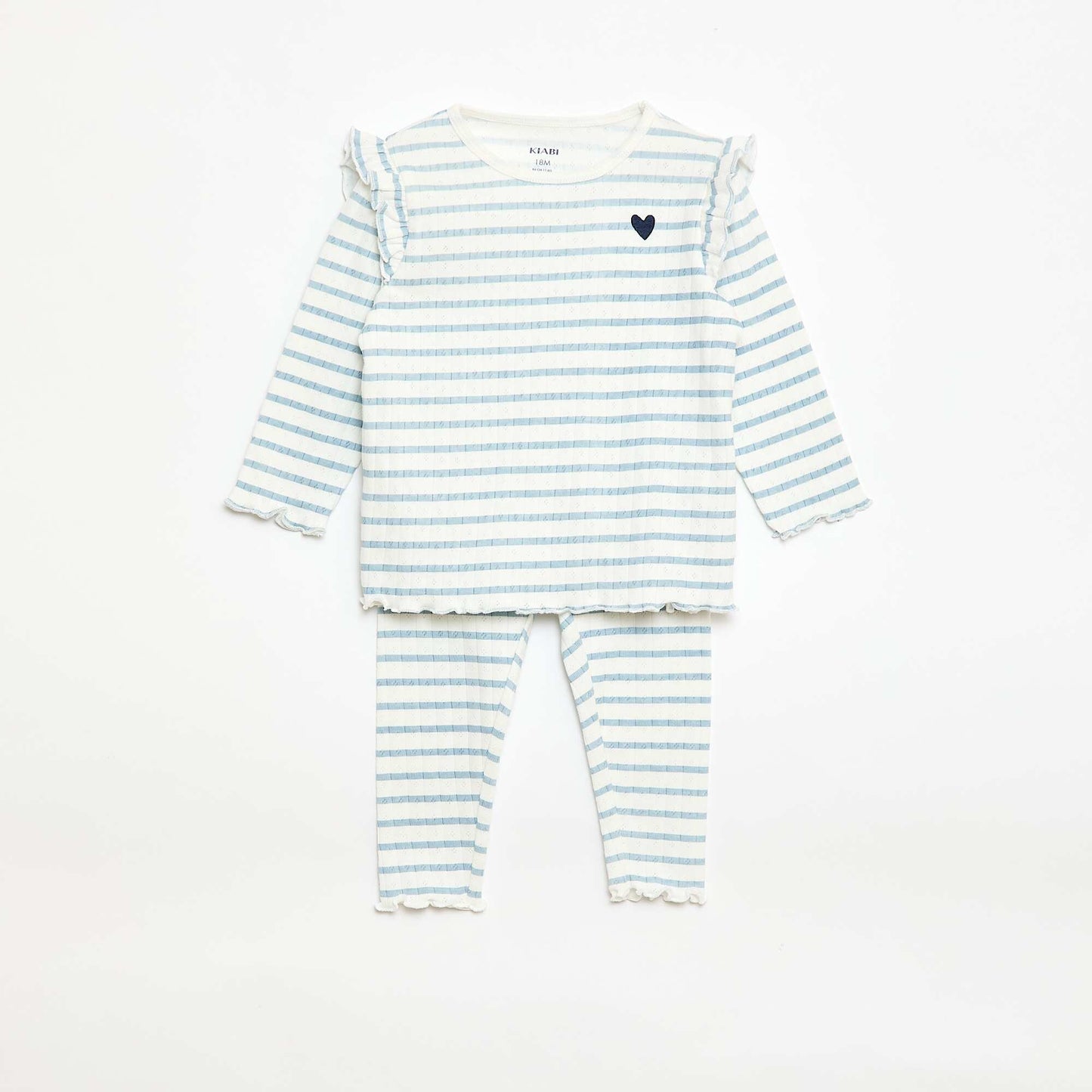 Ensemble pyjama en maille pointelle - 2 pièces BEIGE
