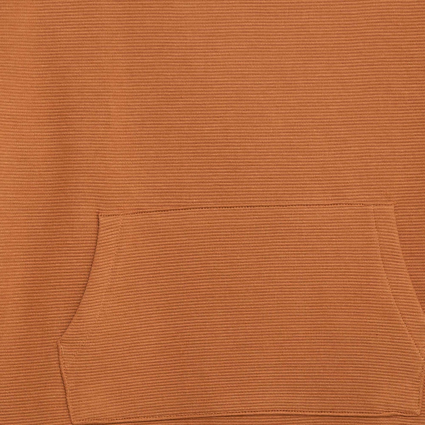 T-shirt avec poche kangourou en maille Ottoman MARRON
