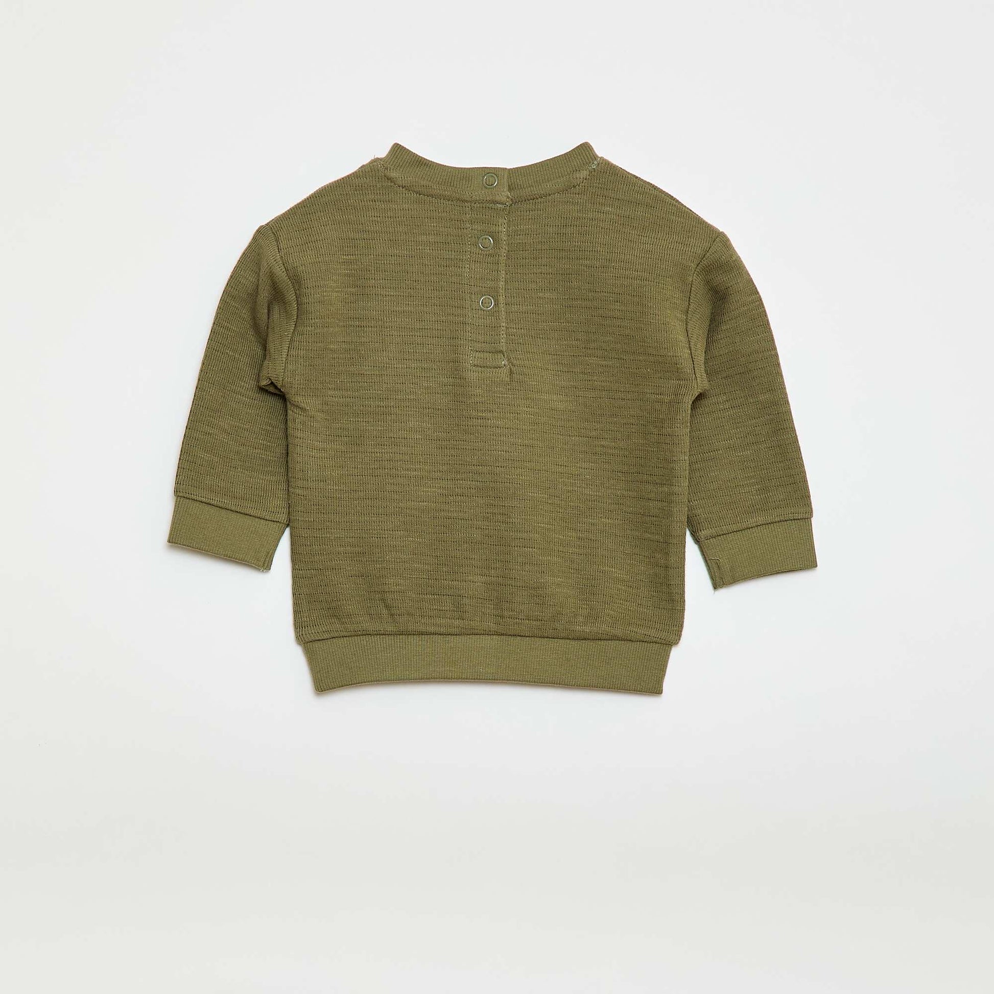 Tee-shirt épais avec animal brodé KAKI