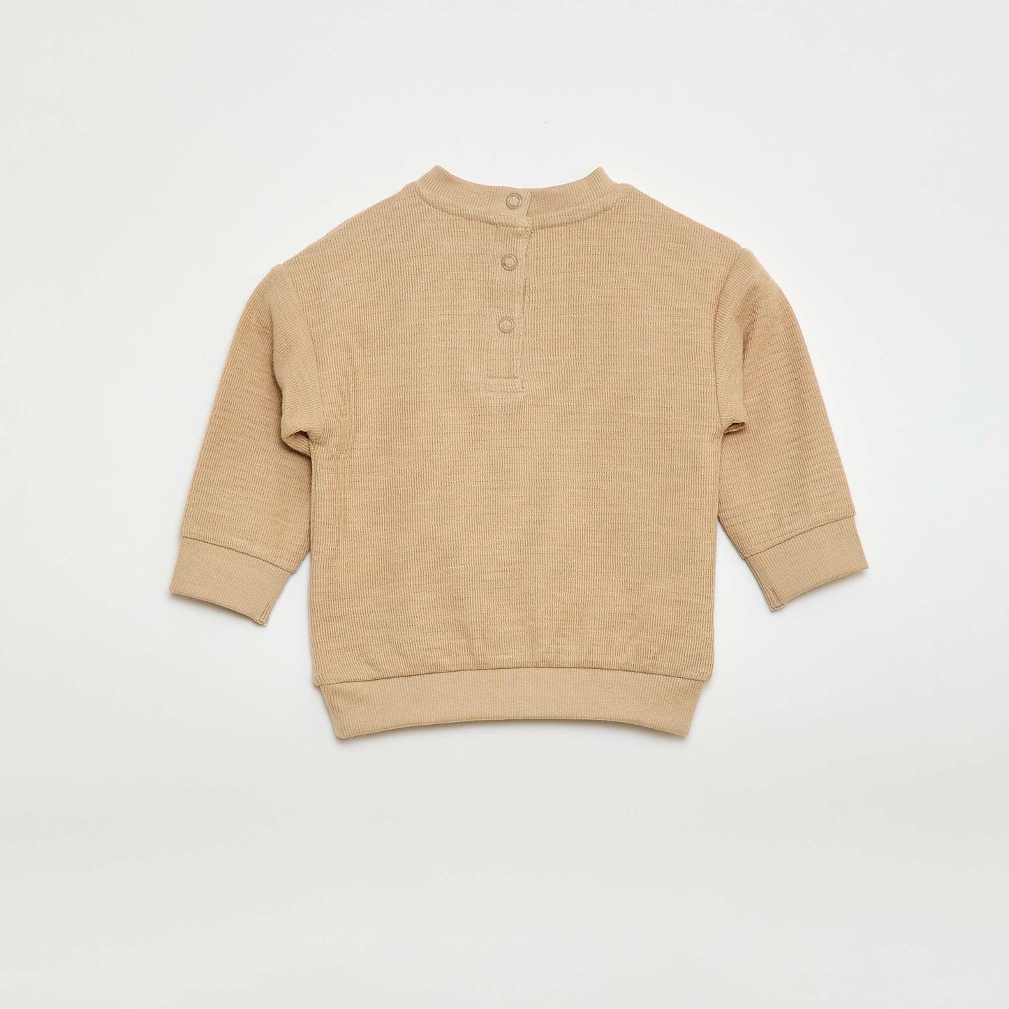 Tee-shirt épais avec animal brodé BEIGE