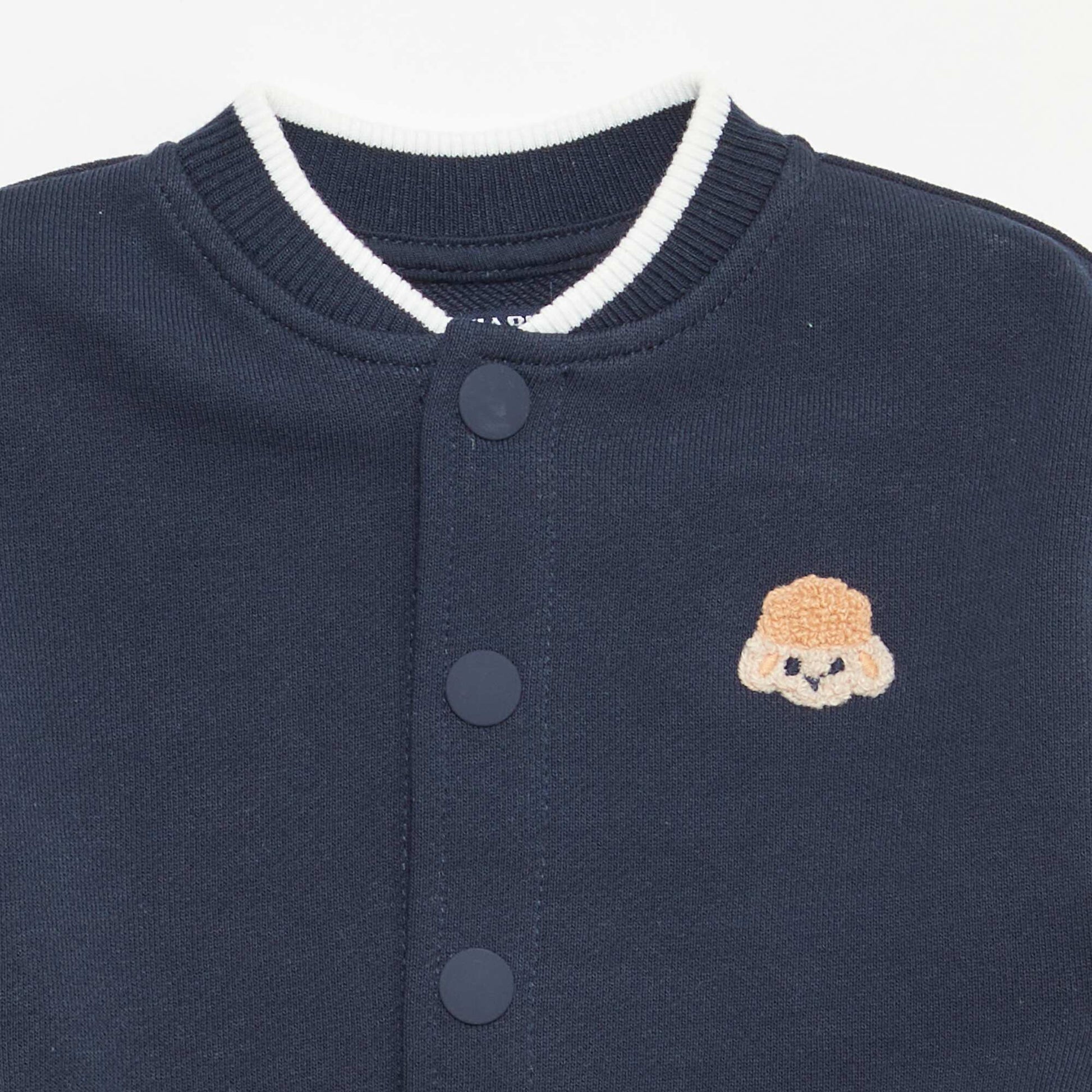 Gilet style campus américain BLEU