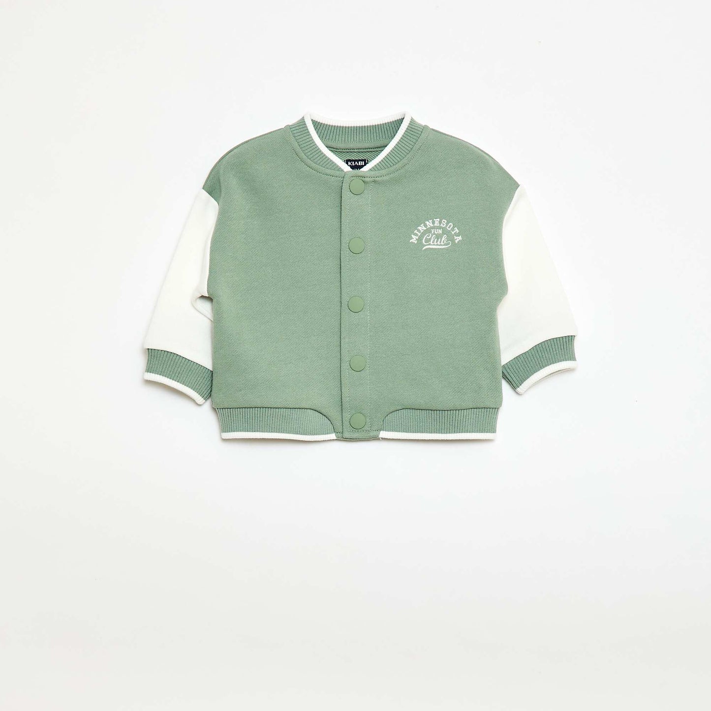 Gilet style campus américain VERT