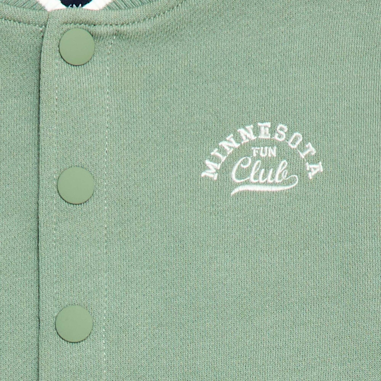 Gilet style campus américain VERT