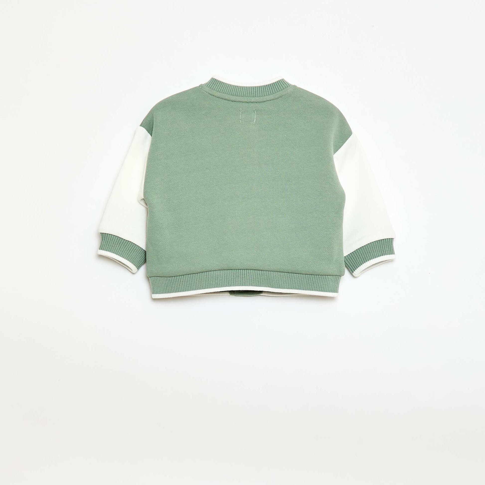 Gilet style campus américain VERT