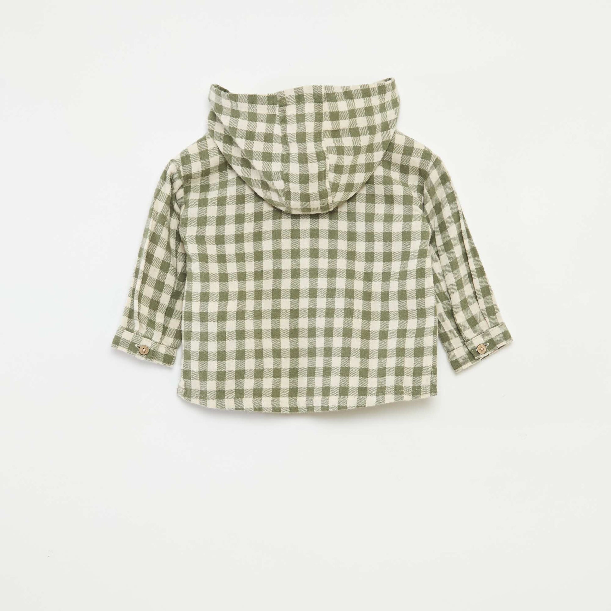Chemise à capuche et avec poche kangourou KAKI