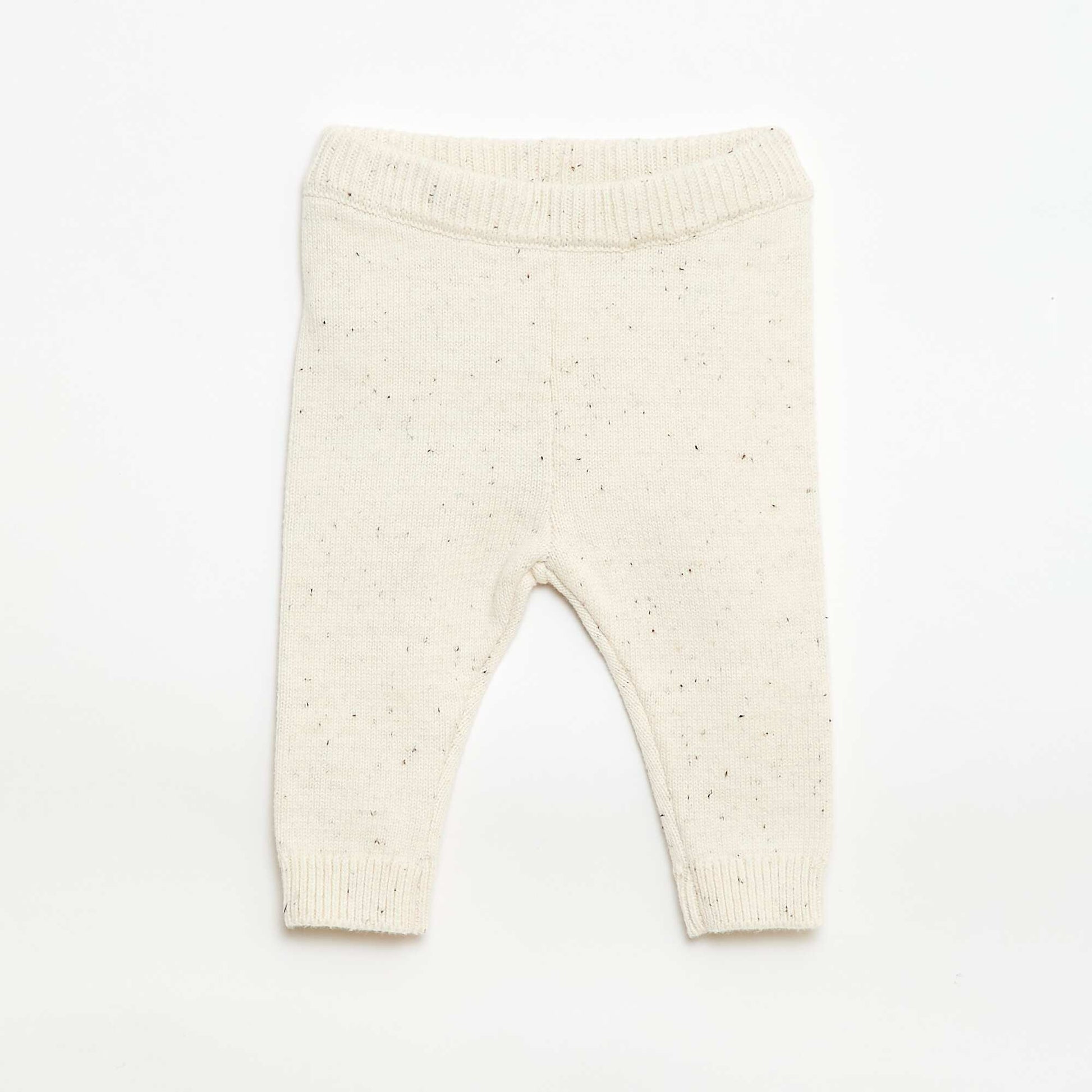 Ensemble 2 pièces en maille moulinée BLANC