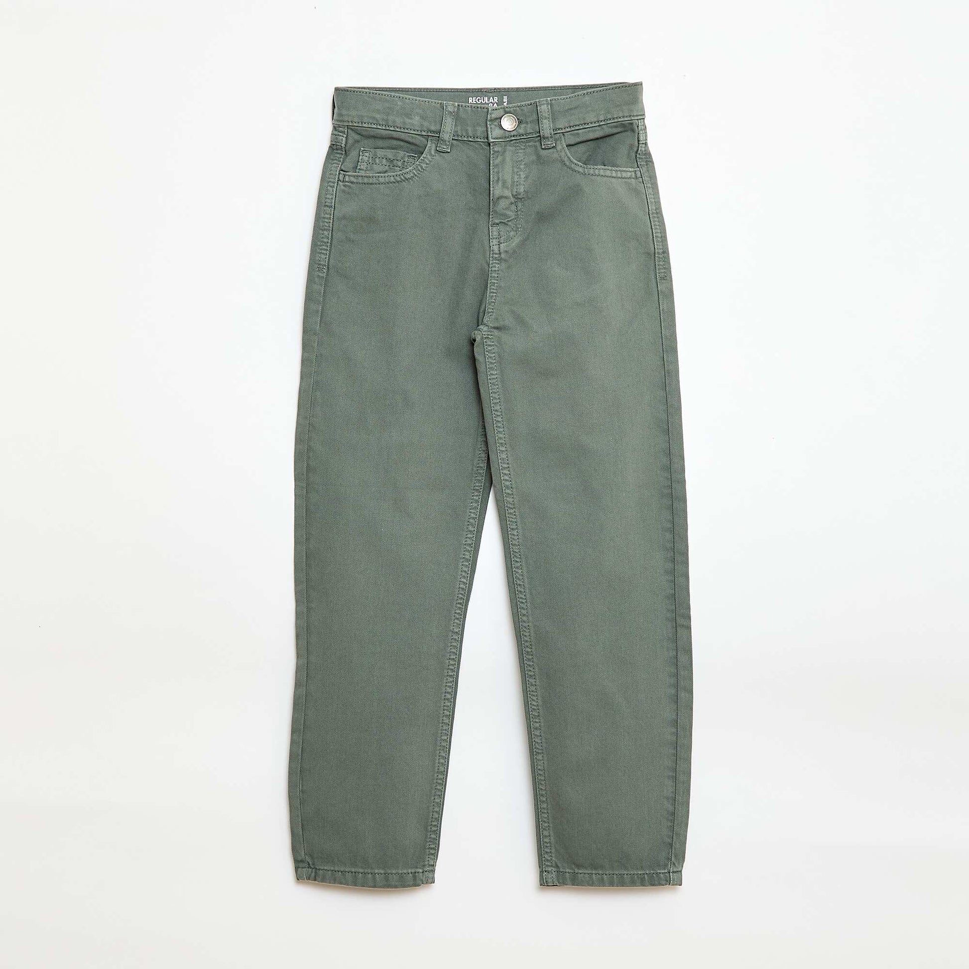 Pantalon regular 5 poches VERT