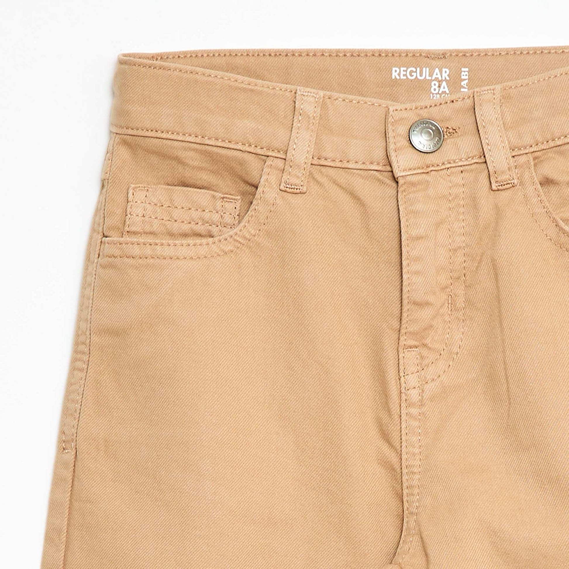 Pantalon regular 5 poches BEIGE