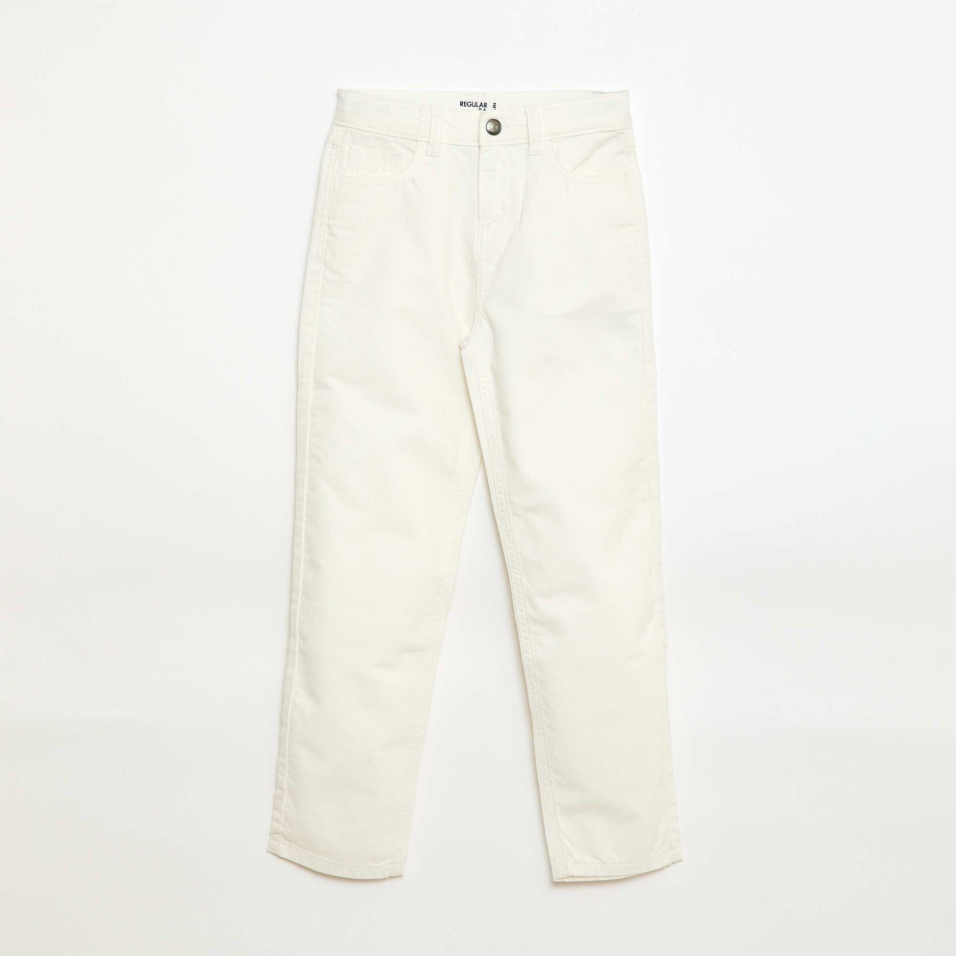 Pantalon regular 5 poches BLANC
